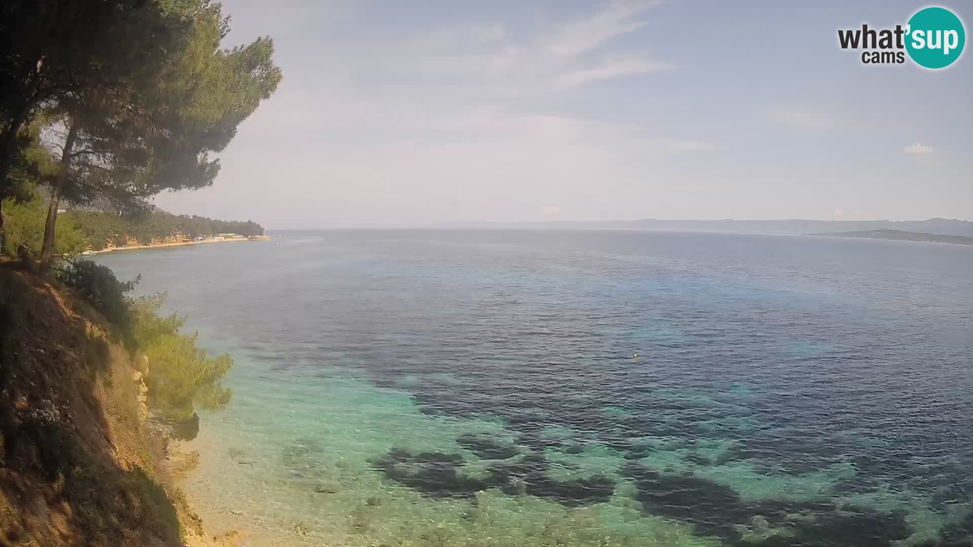 Web kamera Potočine Bol – Pogled uživo na plažu Borak, otok Brač