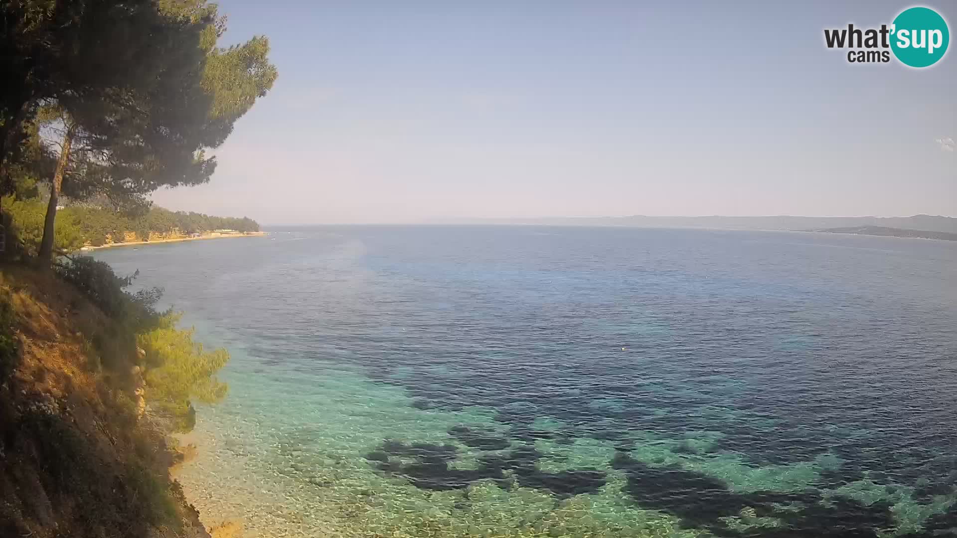 Web kamera Potočine Bol – Pogled uživo na plažu Borak, otok Brač