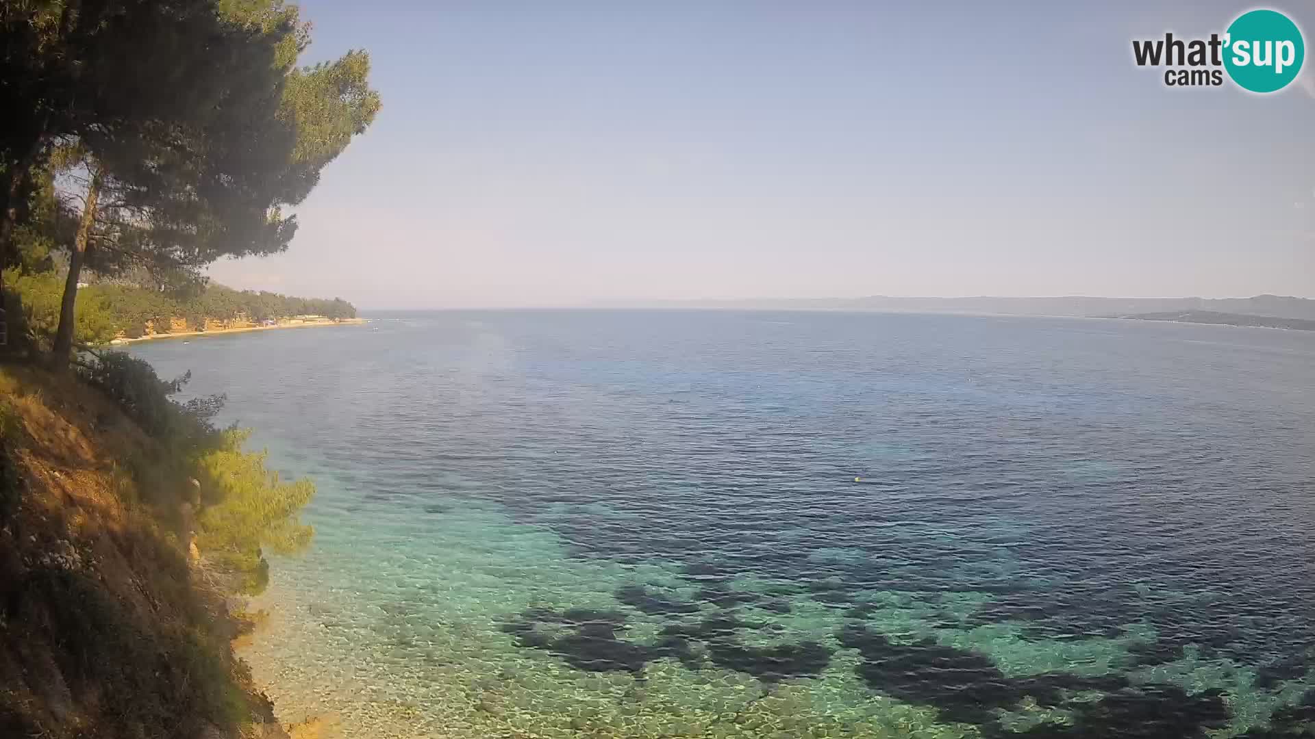 Web kamera Potočine Bol – Pogled uživo na plažu Borak, otok Brač