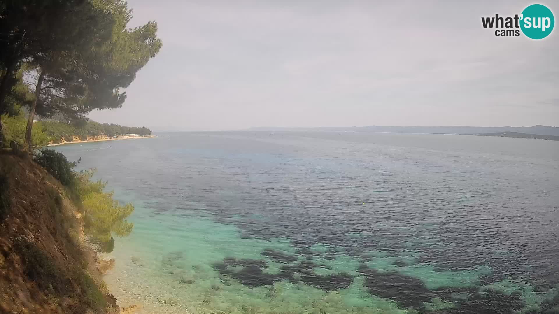 Web kamera Potočine Bol – Pogled uživo na plažu Borak, otok Brač