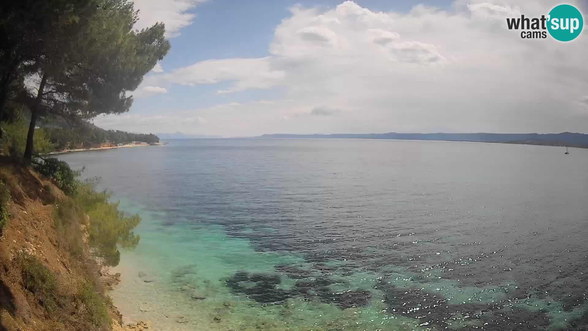 Web kamera Potočine Bol – Pogled uživo na plažu Borak, otok Brač