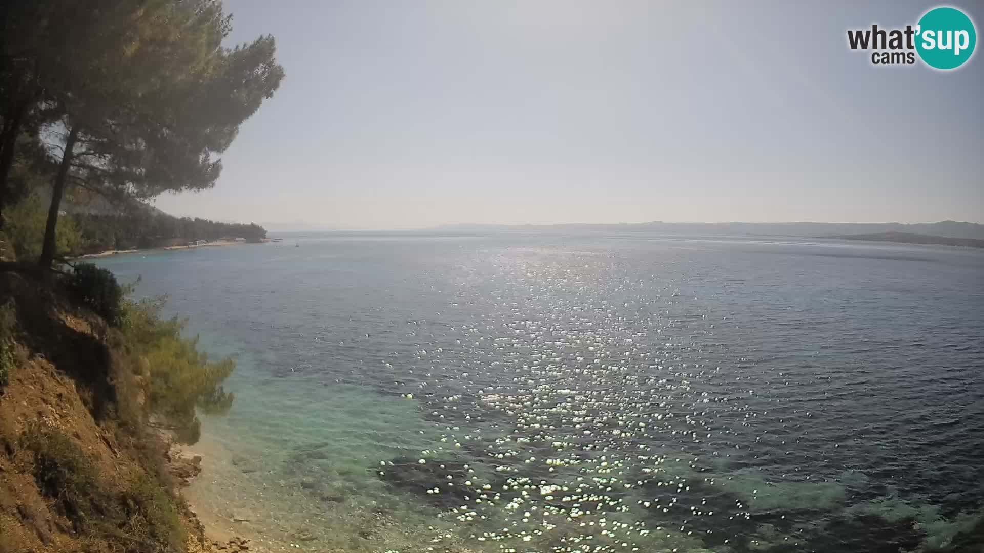 Web kamera Potočine Bol – Pogled uživo na plažu Borak, otok Brač