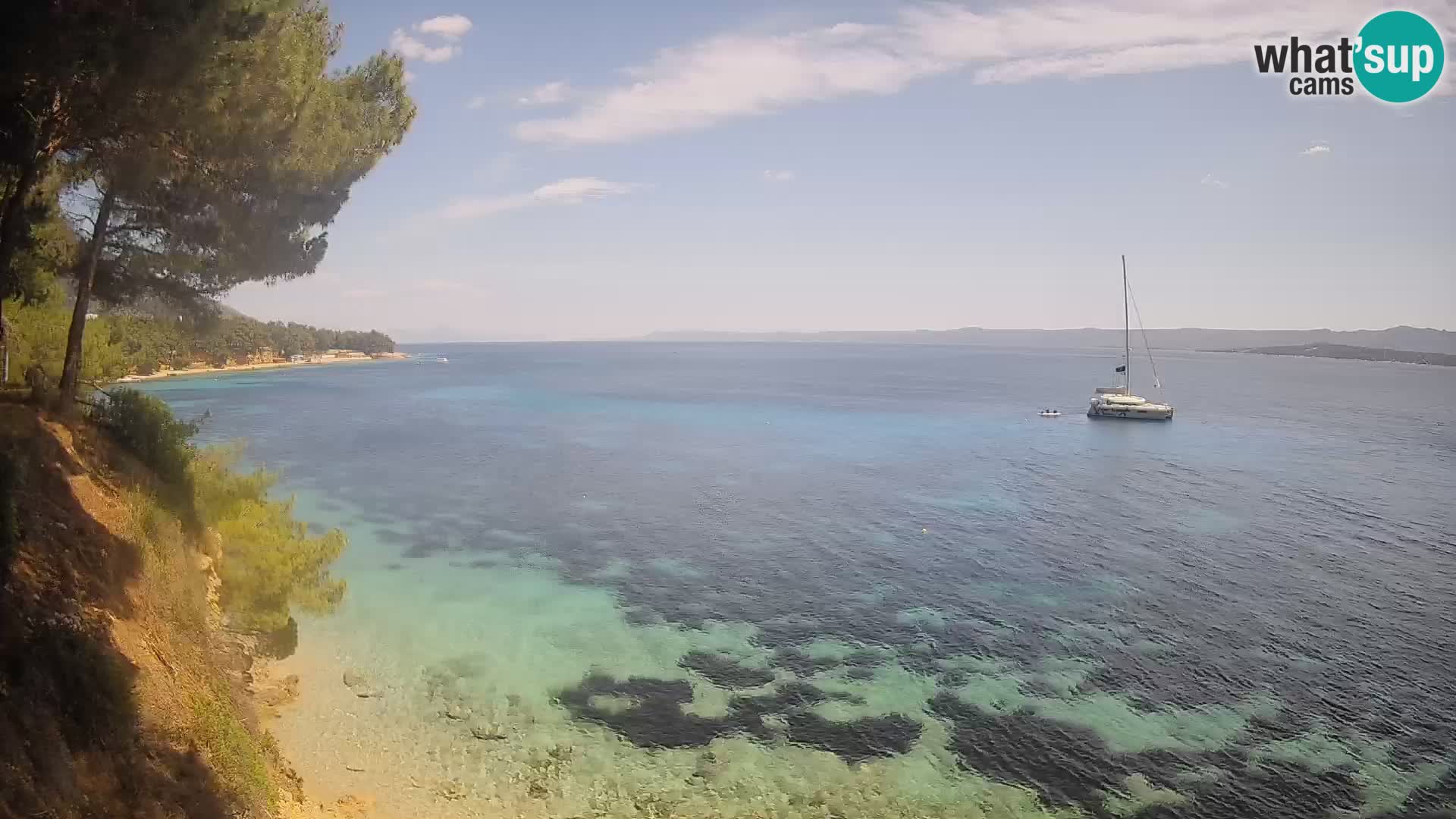 Web kamera Potočine Bol – Pogled uživo na plažu Borak, otok Brač
