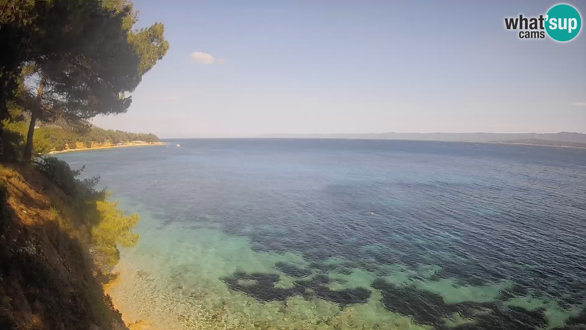 Webcam Spiaggia Potočine Bol – Vista live sulla spiaggia Borak, Isola di Brač