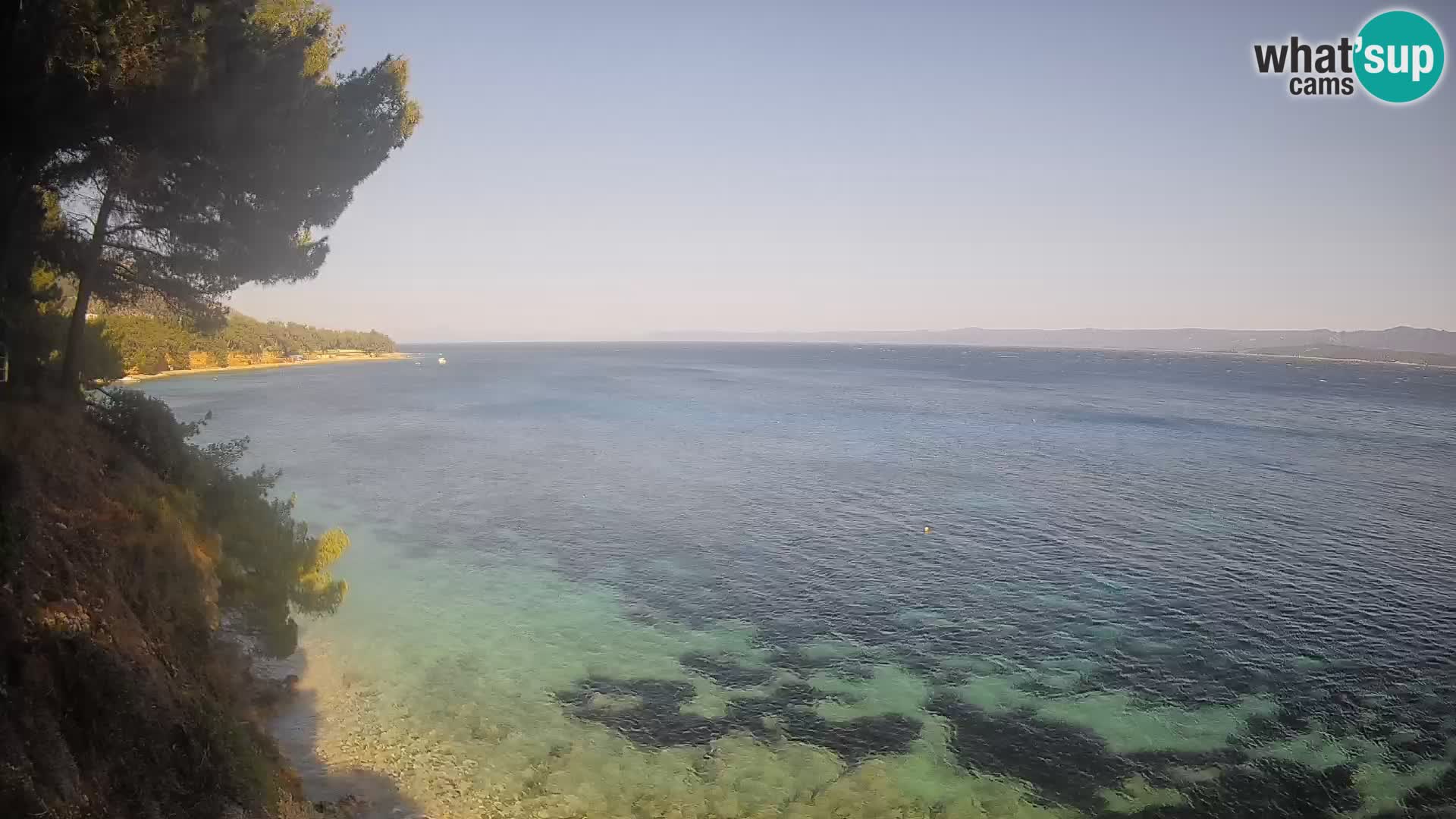 Webcam Spiaggia Potočine Bol – Vista live sulla spiaggia Borak, Isola di Brač