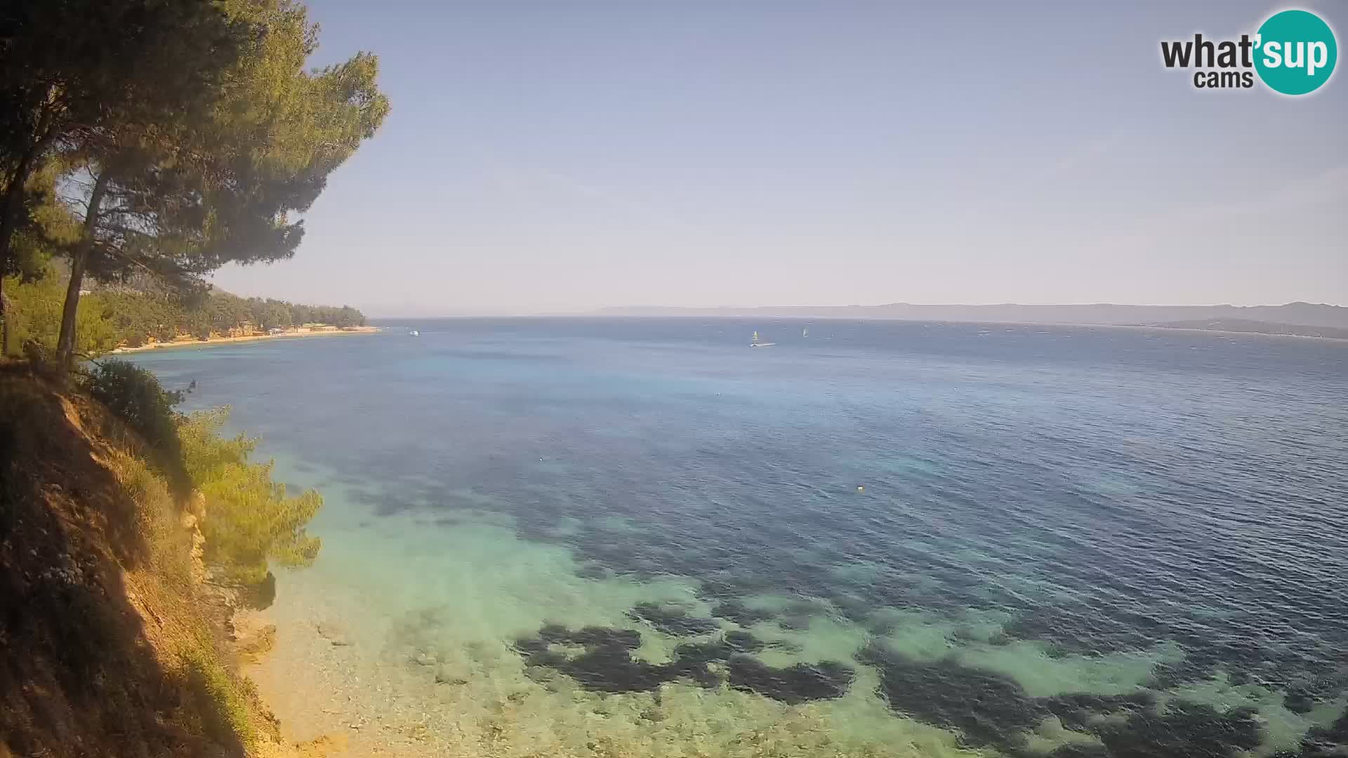 Webcam Spiaggia Potočine Bol – Vista live sulla spiaggia Borak, Isola di Brač