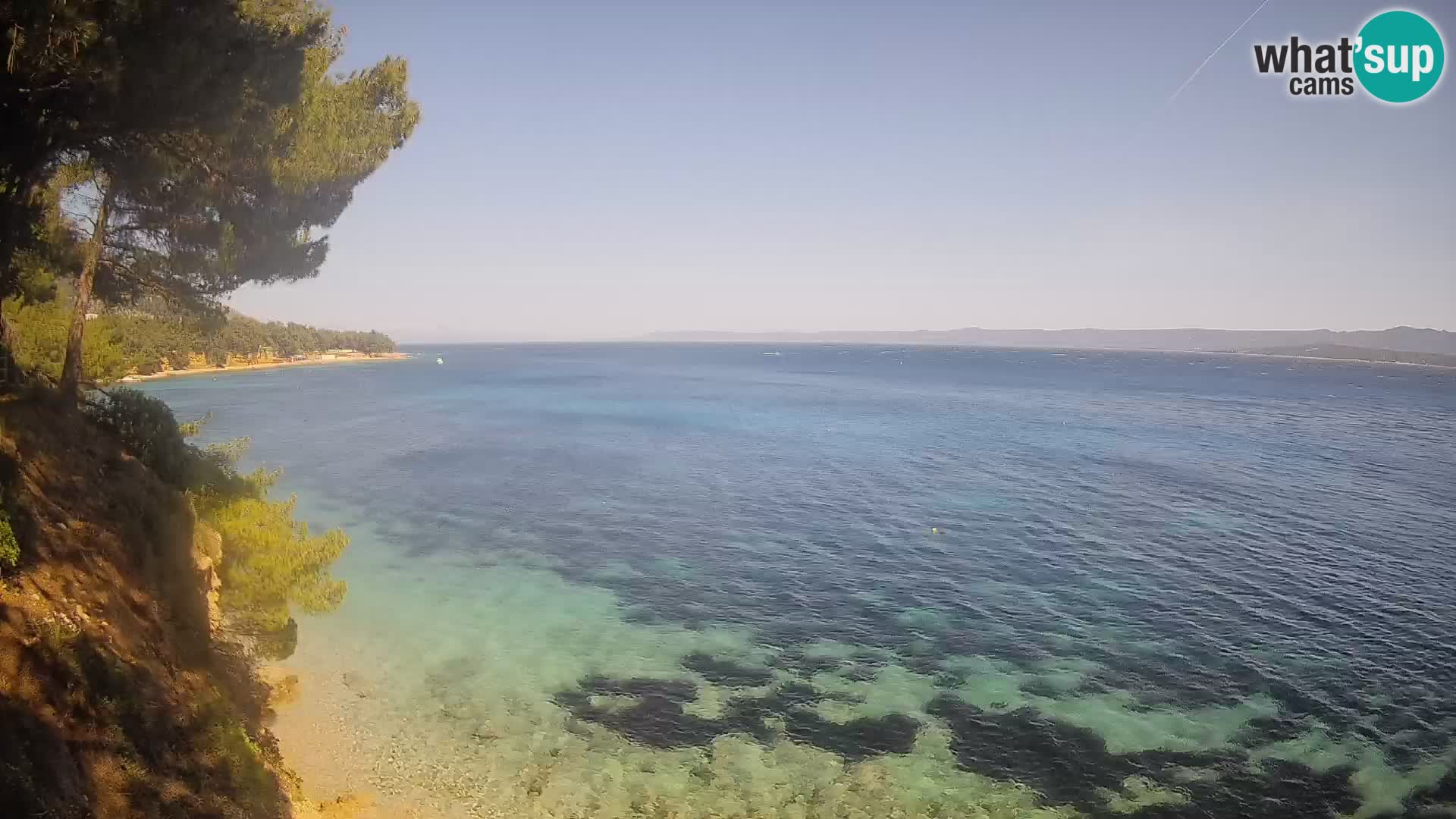Webcam Spiaggia Potočine Bol – Vista live sulla spiaggia Borak, Isola di Brač