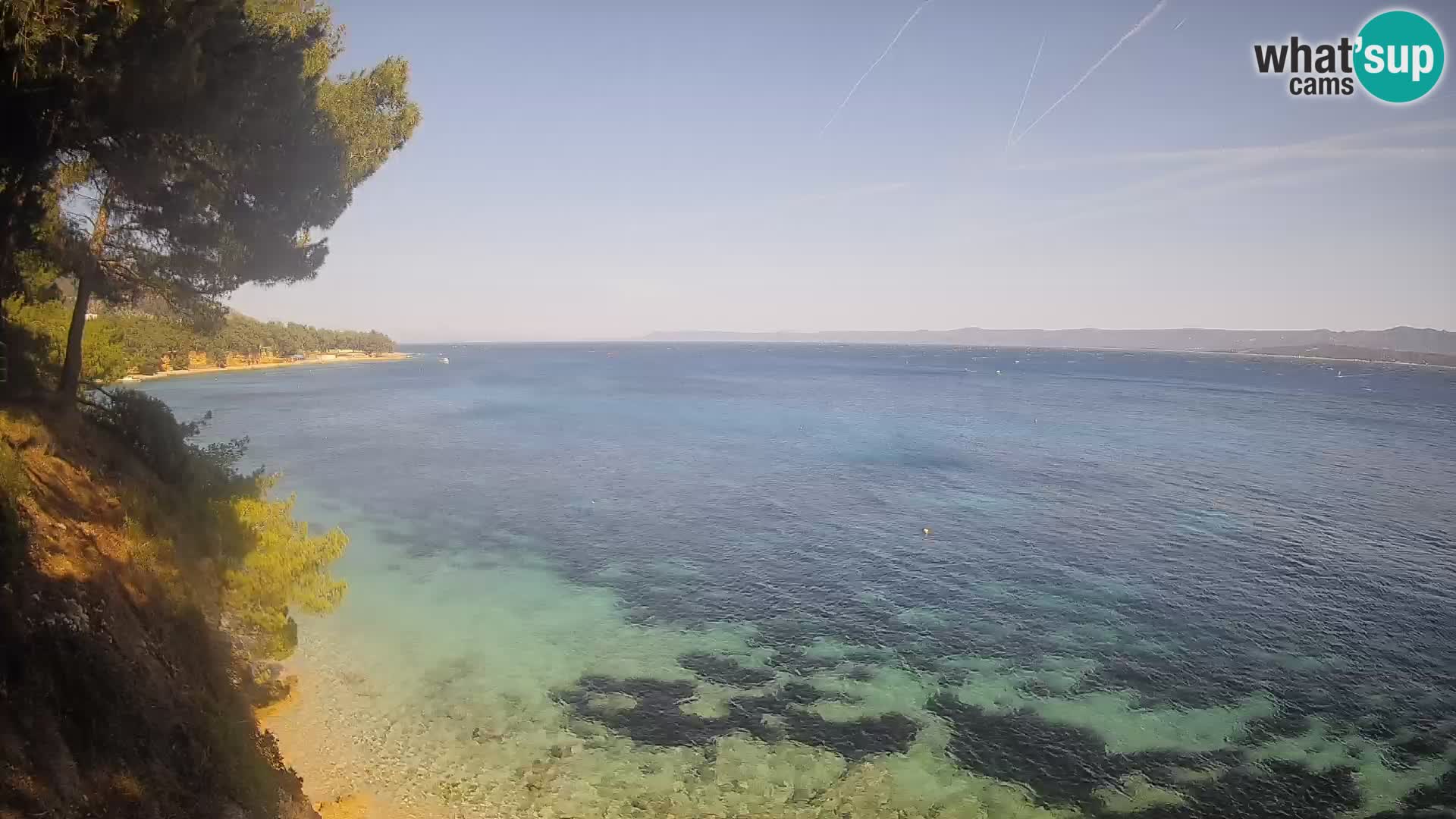 Webcam Spiaggia Potočine Bol – Vista live sulla spiaggia Borak, Isola di Brač