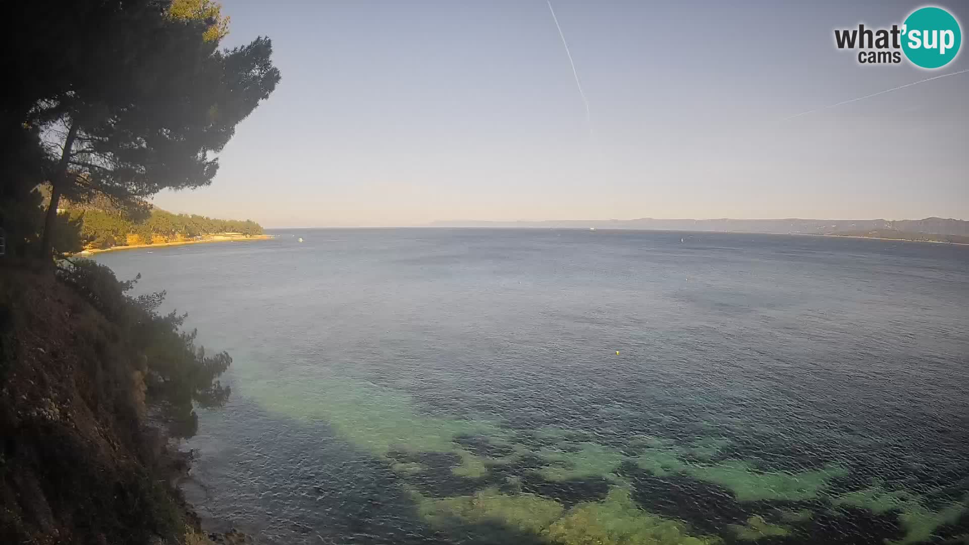 Webcam Spiaggia Potočine Bol – Vista live sulla spiaggia Borak, Isola di Brač