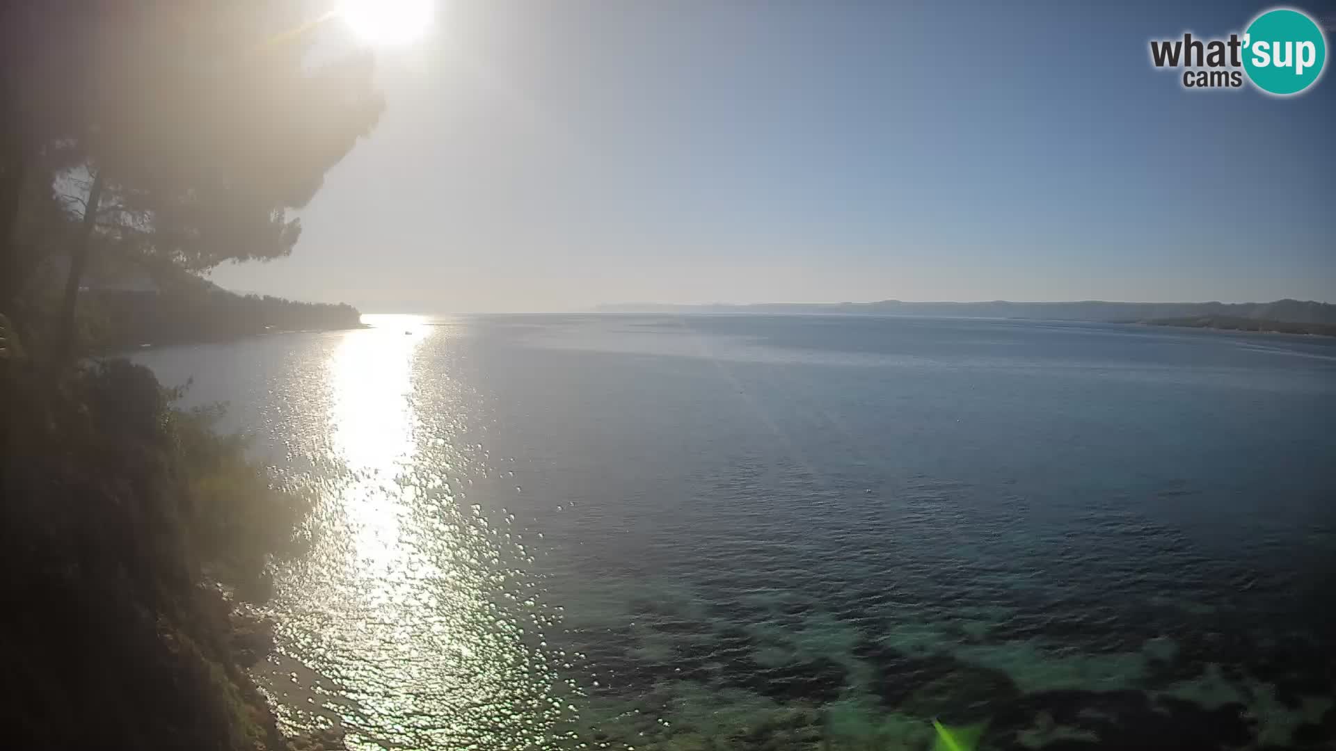 Webcam Spiaggia Potočine Bol – Vista live sulla spiaggia Borak, Isola di Brač