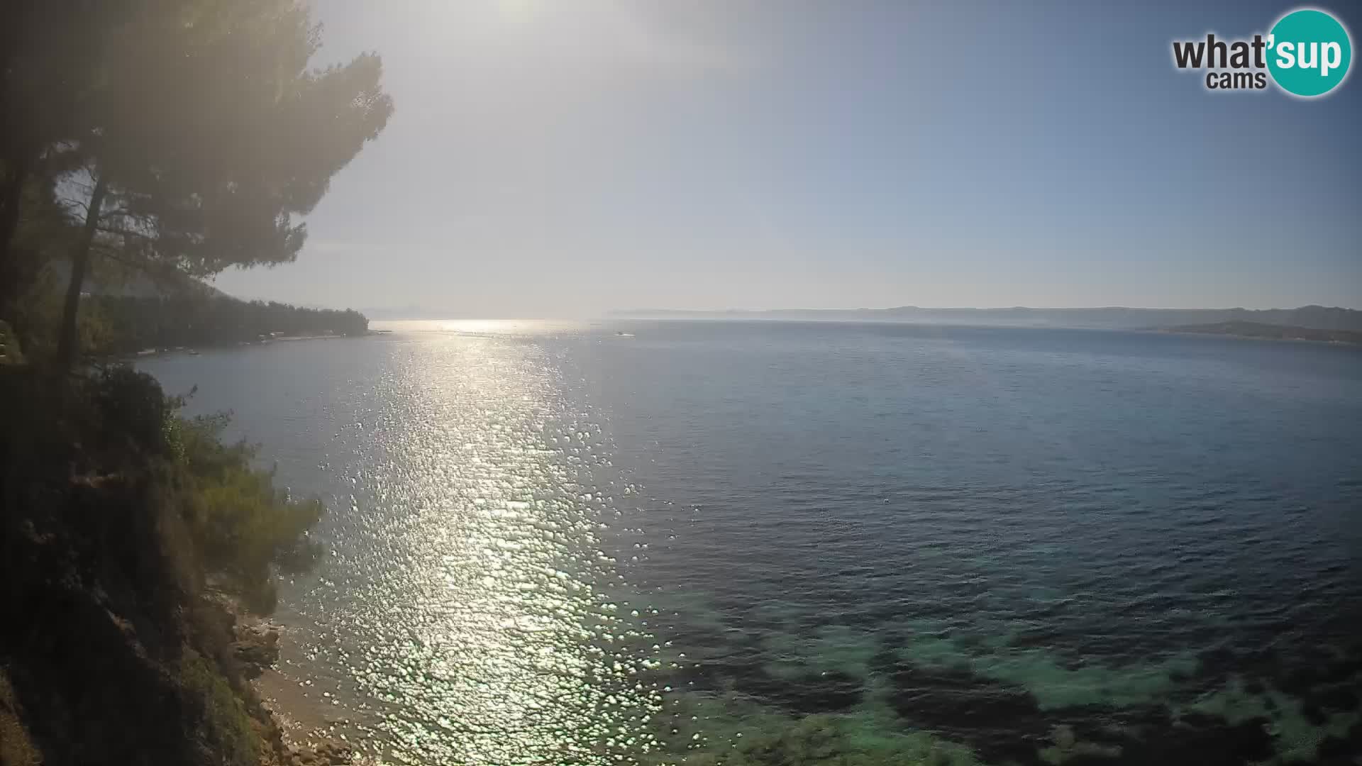 Webcam Spiaggia Potočine Bol – Vista live sulla spiaggia Borak, Isola di Brač