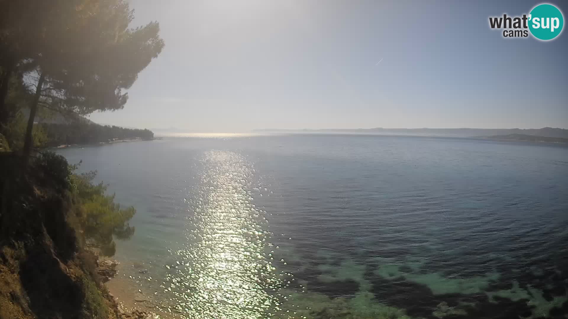 Webcam Spiaggia Potočine Bol – Vista live sulla spiaggia Borak, Isola di Brač