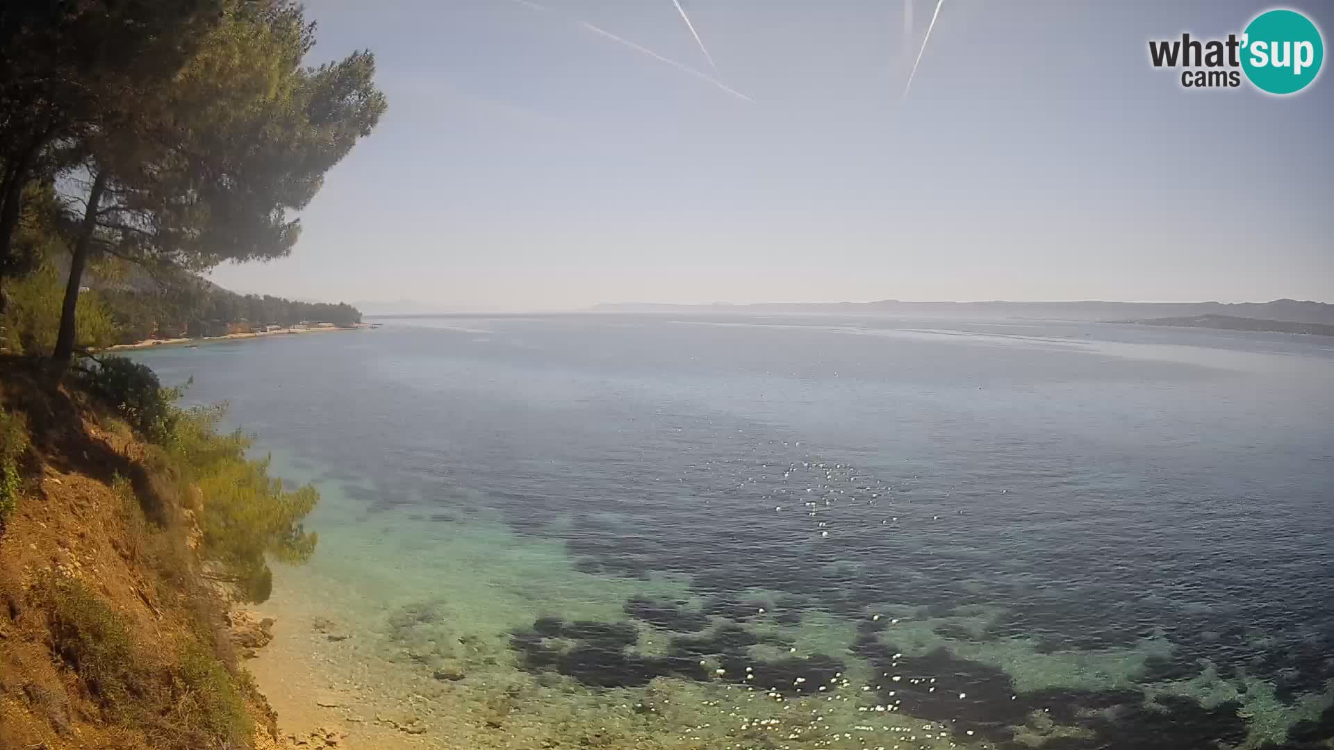Webcam Spiaggia Potočine Bol – Vista live sulla spiaggia Borak, Isola di Brač