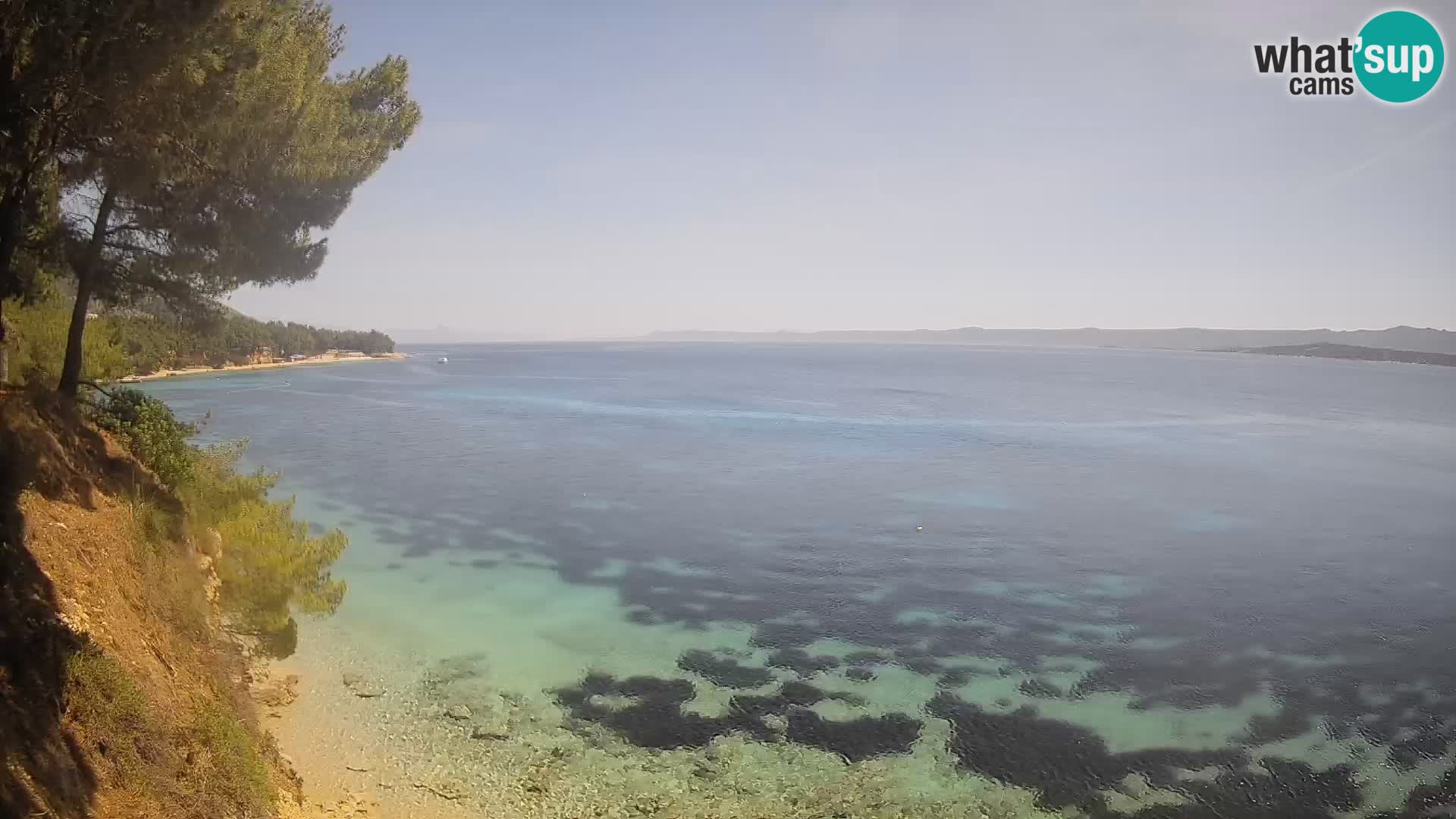 Web kamera Potočine Bol – Pogled uživo na plažu Borak, otok Brač