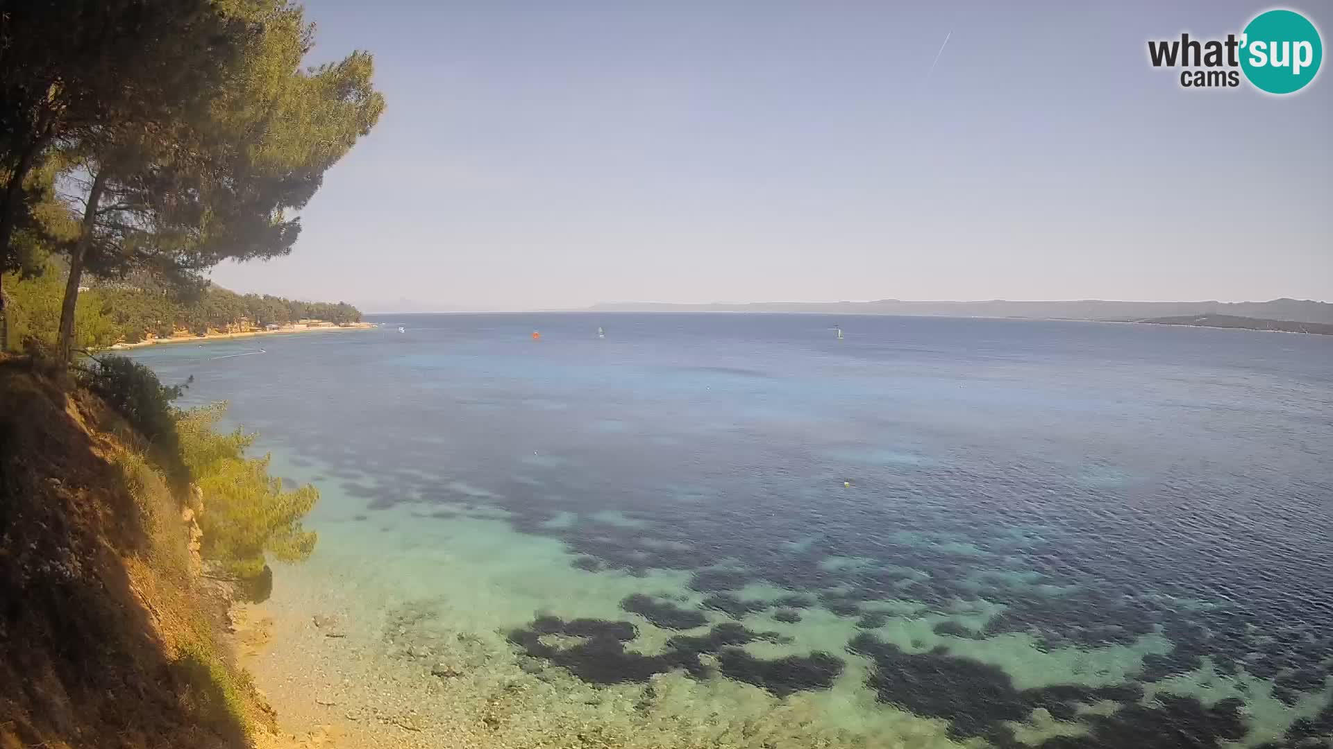 Webcam plage Potočine Bol – Vue en direct sur Borak Beach, île de Brač