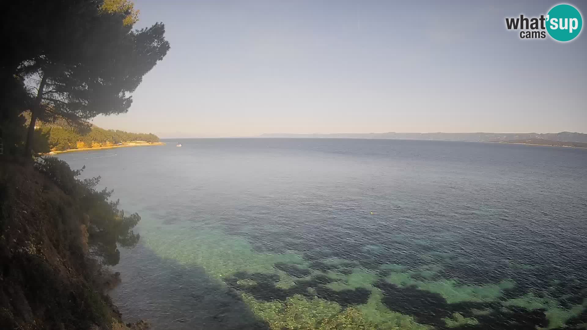 Webcam Spiaggia Potočine Bol – Vista live sulla spiaggia Borak, Isola di Brač