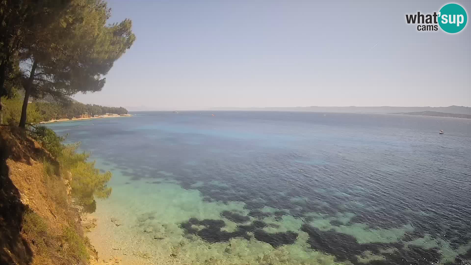 Webcam Spiaggia Potočine Bol – Vista live sulla spiaggia Borak, Isola di Brač