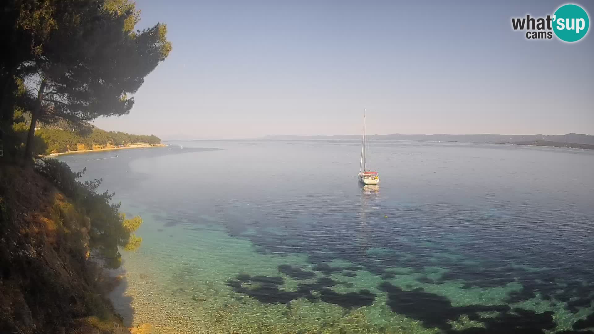 Webcam Playa Potočine Bol – Vista en vivo de Borak Beach, Isla de Brač