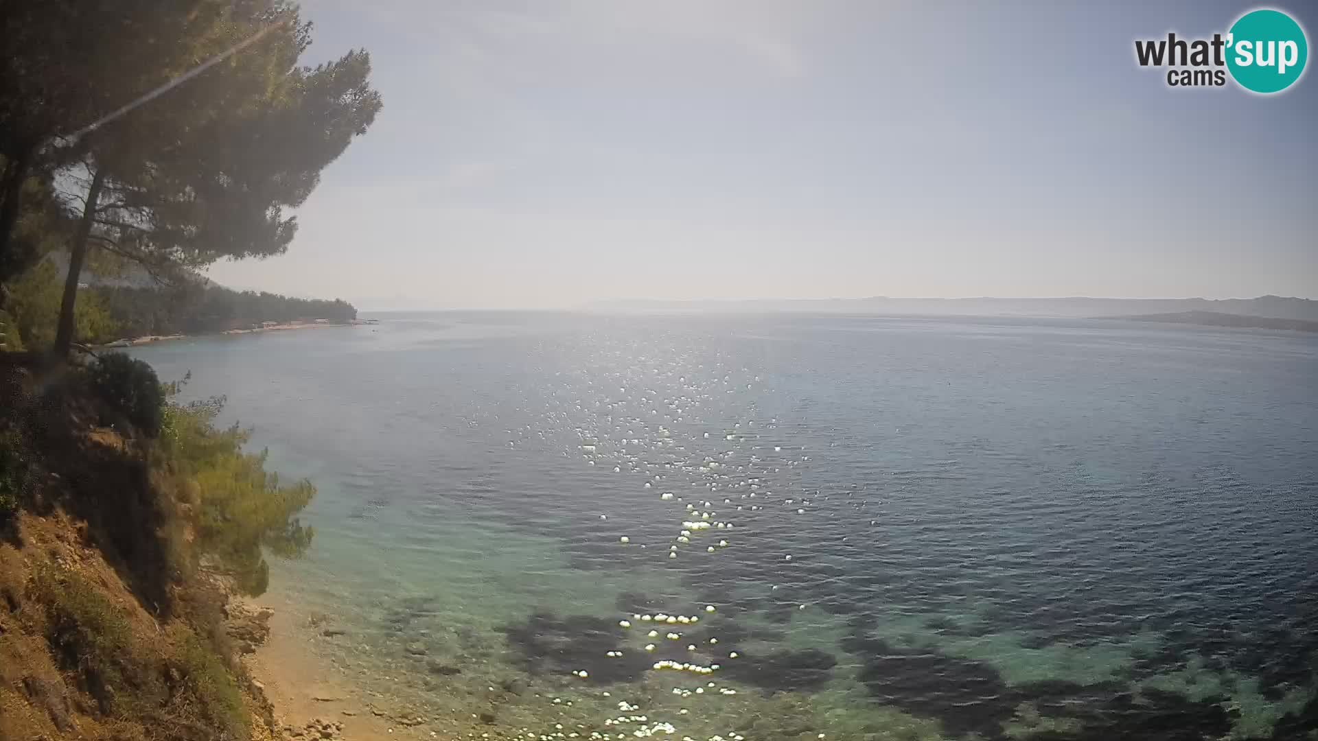 Webcam Spiaggia Potočine Bol – Vista live sulla spiaggia Borak, Isola di Brač