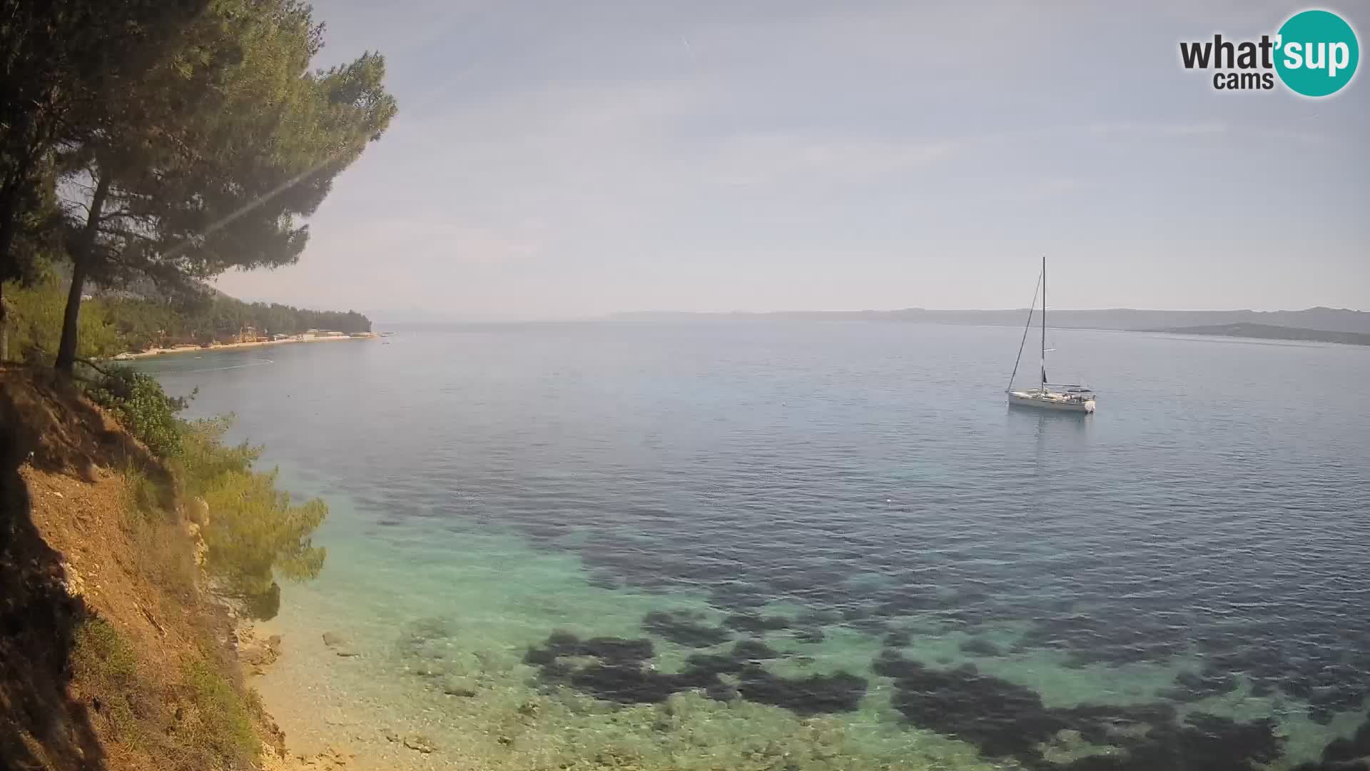 Webcam Strand Potočine Bol – Liveblick auf Borak Beach, Insel Brač
