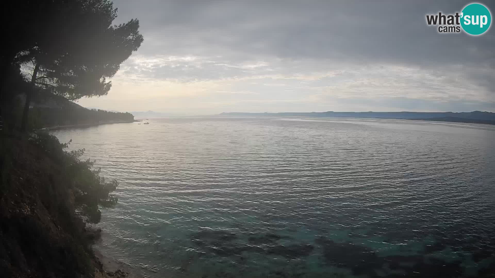 Spletna kamera Plaža Potočine Bol – Pogled v živo na plažo Borak, otok Brač