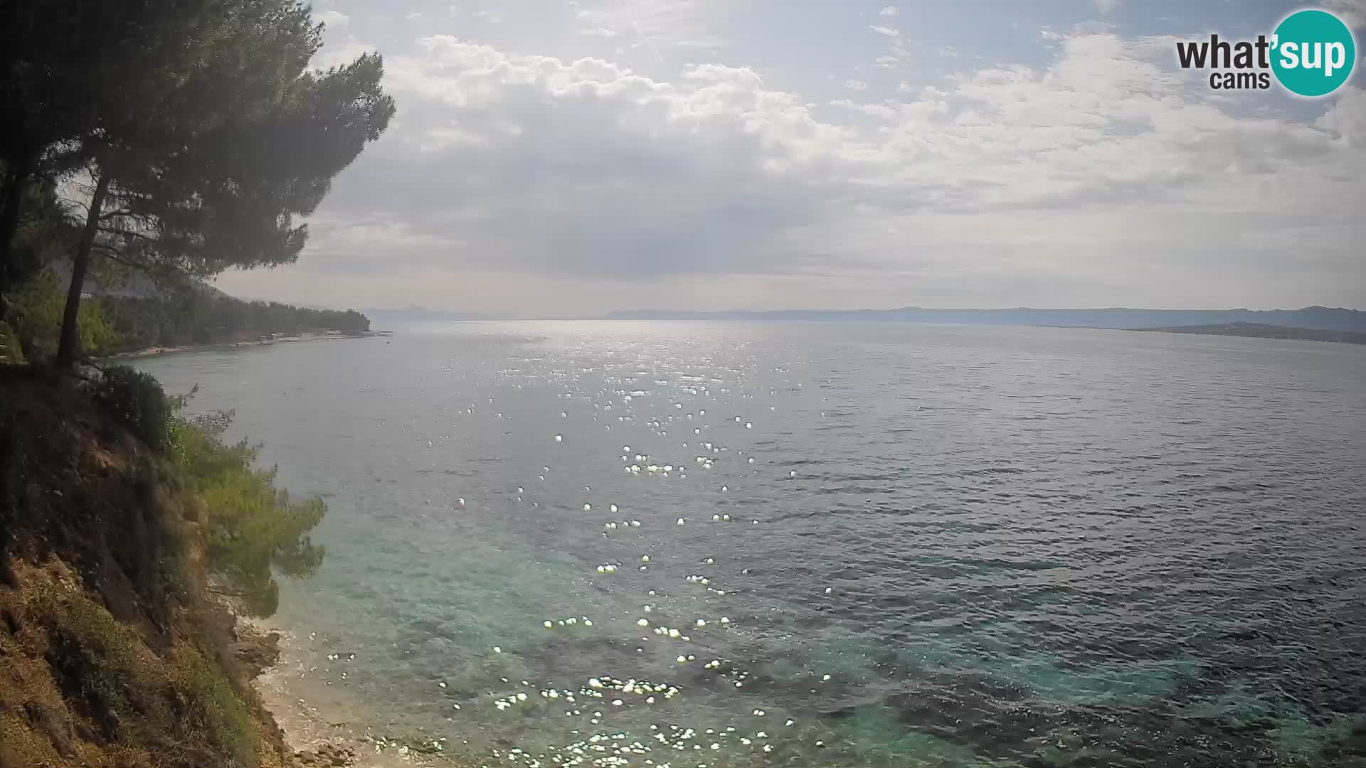 Webcam Spiaggia Potočine Bol – Vista live sulla spiaggia Borak, Isola di Brač