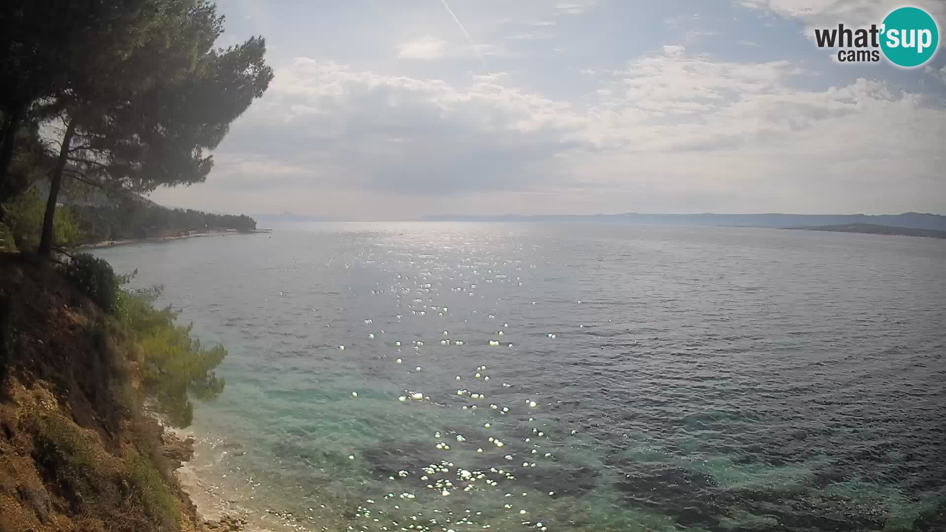 Webcam Spiaggia Potočine Bol – Vista live sulla spiaggia Borak, Isola di Brač