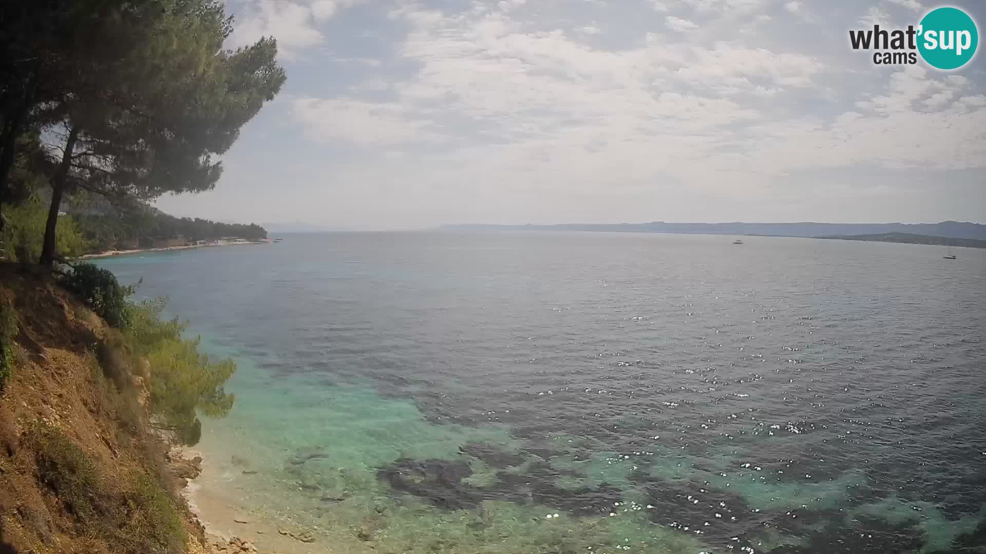 Webcam Spiaggia Potočine Bol – Vista live sulla spiaggia Borak, Isola di Brač