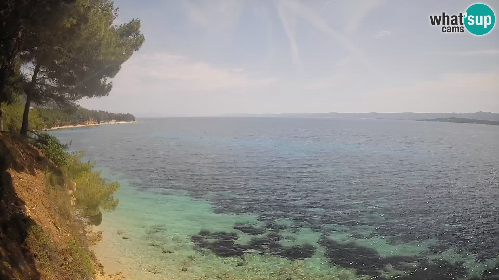 Webcam Spiaggia Potočine Bol – Vista live sulla spiaggia Borak, Isola di Brač