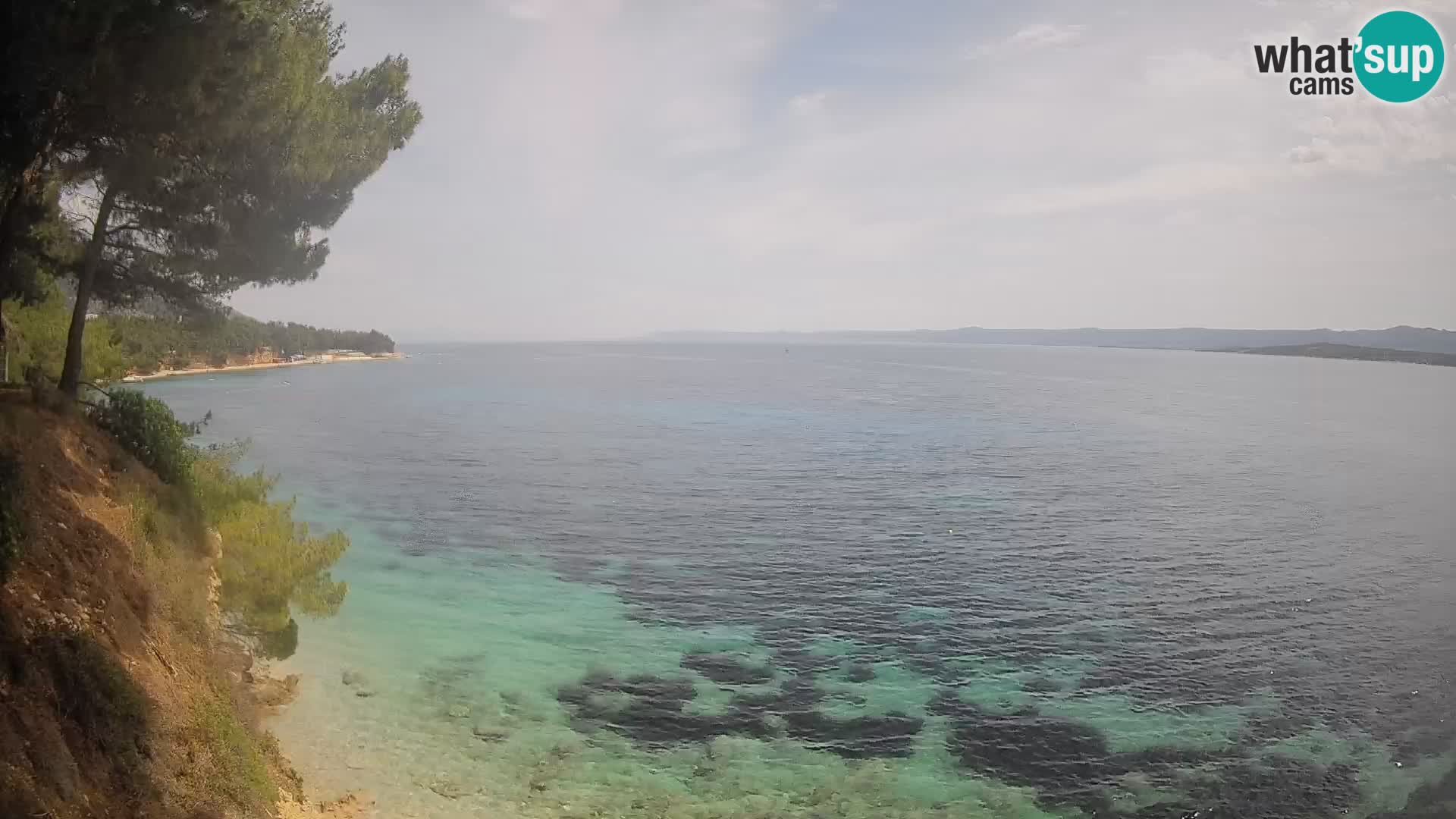 Webcam Spiaggia Potočine Bol – Vista live sulla spiaggia Borak, Isola di Brač