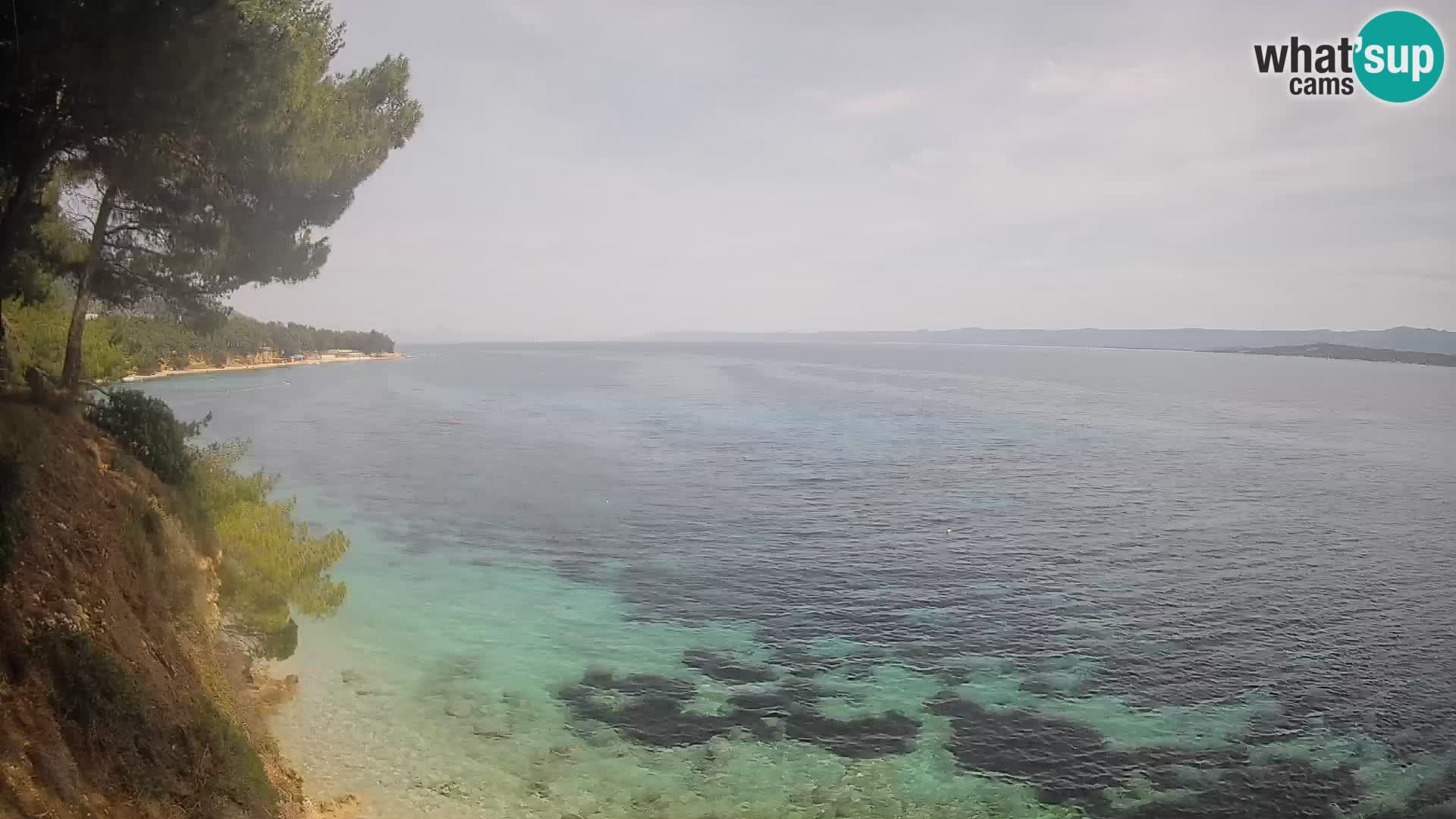 Webcam Spiaggia Potočine Bol – Vista live sulla spiaggia Borak, Isola di Brač