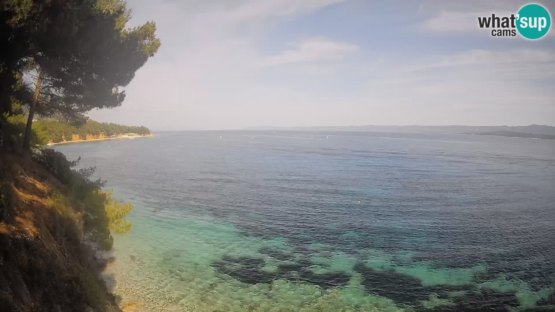 Webcam Spiaggia Potočine Bol – Vista live sulla spiaggia Borak, Isola di Brač