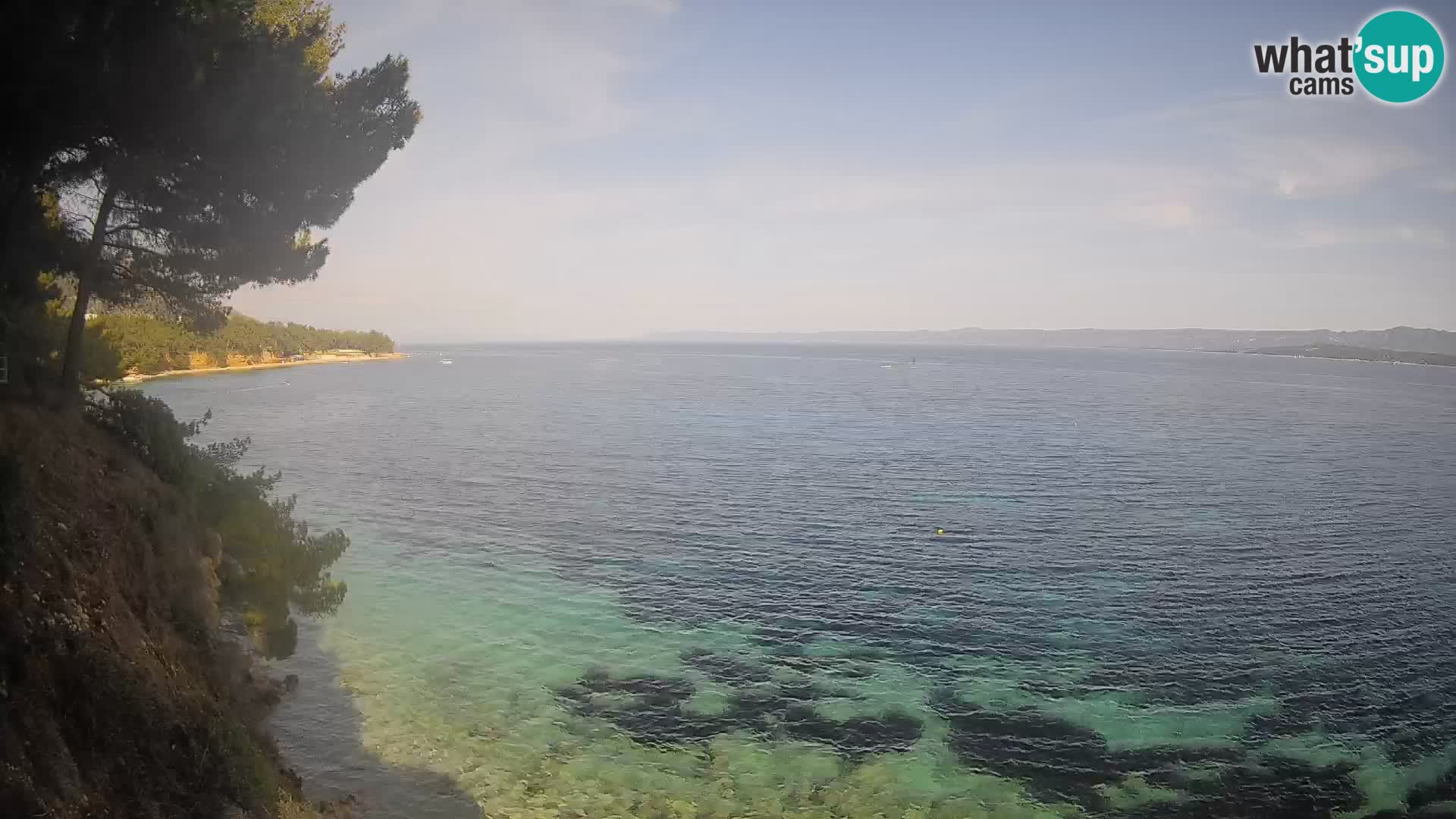 Webcam Spiaggia Potočine Bol – Vista live sulla spiaggia Borak, Isola di Brač