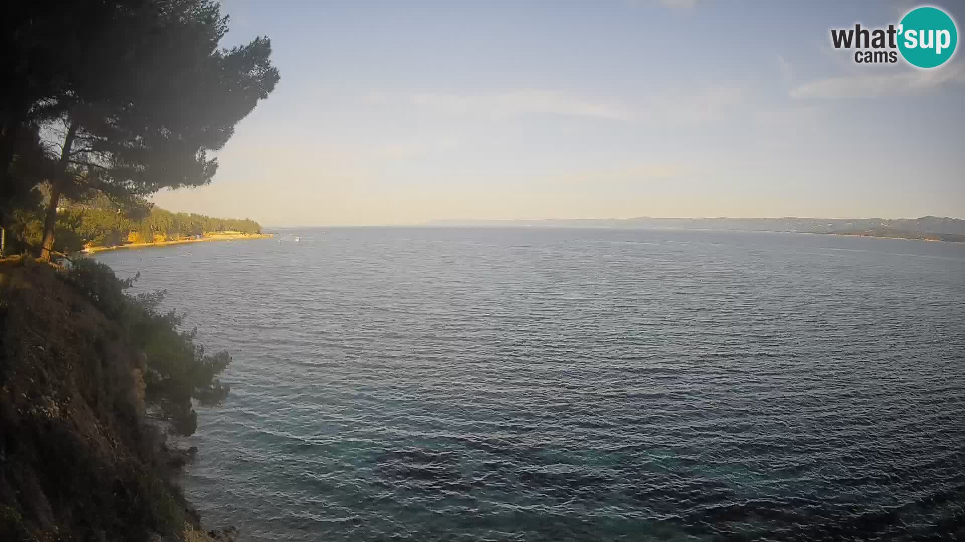 Webcam Spiaggia Potočine Bol – Vista live sulla spiaggia Borak, Isola di Brač