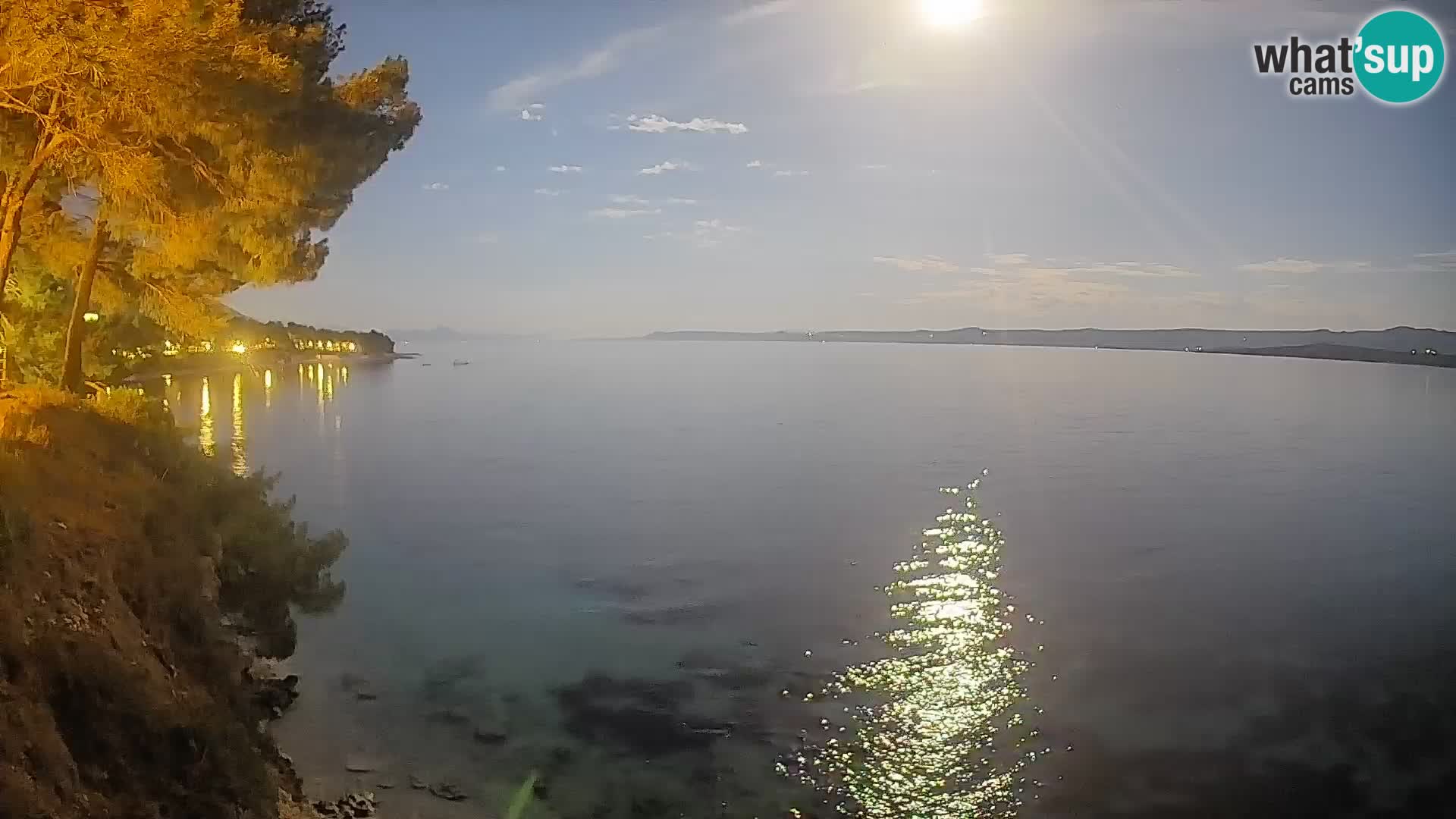 Webcam Spiaggia Potočine Bol – Vista live sulla spiaggia Borak, Isola di Brač