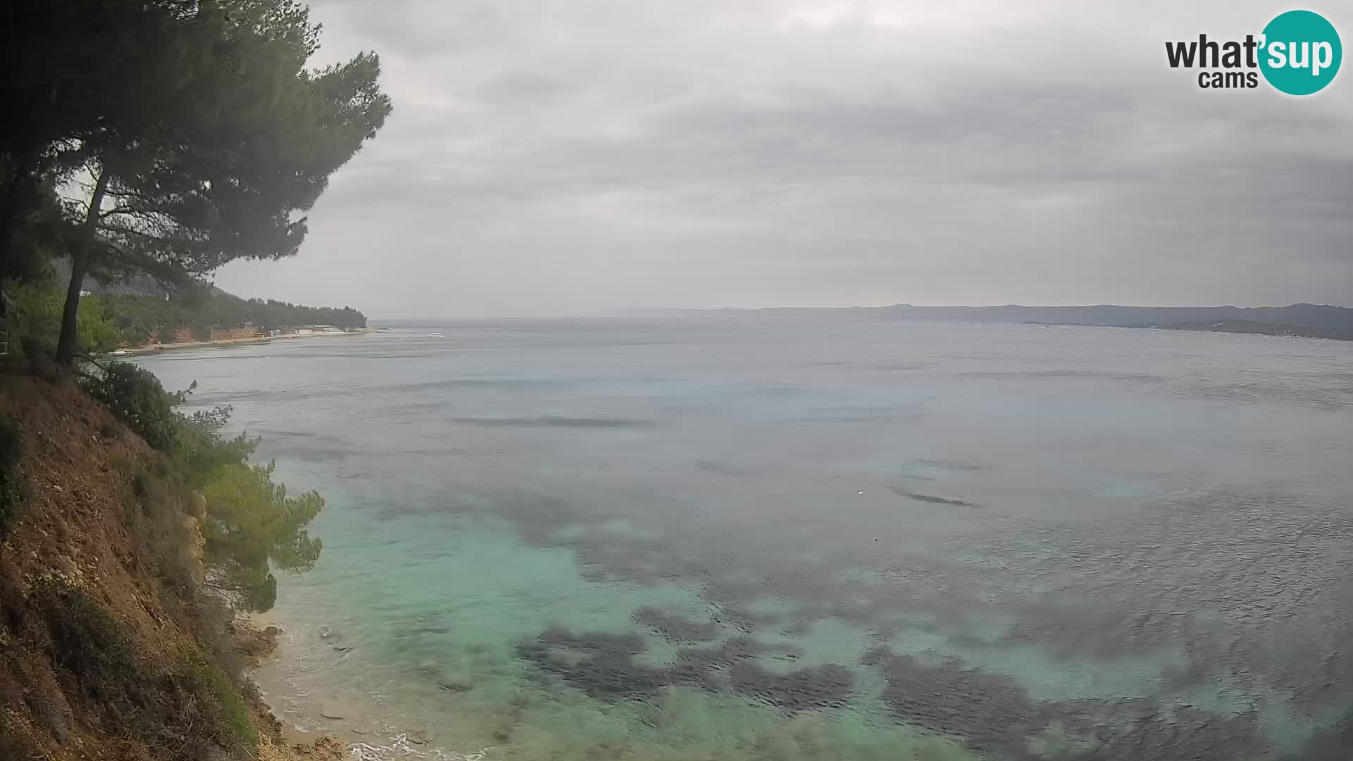 Webcam Spiaggia Potočine Bol – Vista live sulla spiaggia Borak, Isola di Brač