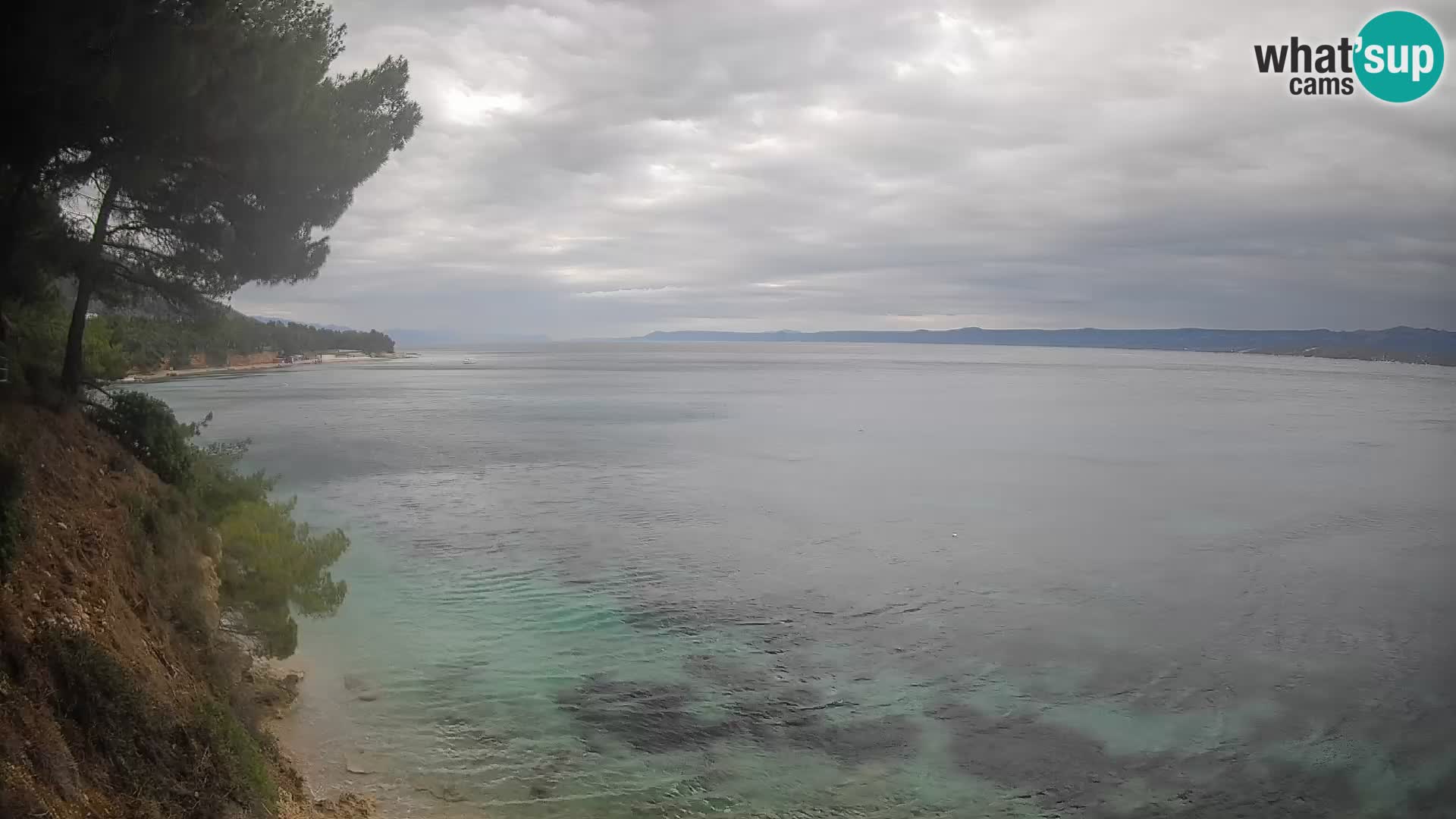 Webcam Spiaggia Potočine Bol – Vista live sulla spiaggia Borak, Isola di Brač