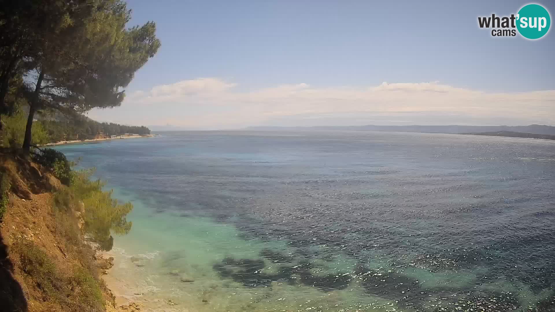 Webcam Spiaggia Potočine Bol – Vista live sulla spiaggia Borak, Isola di Brač