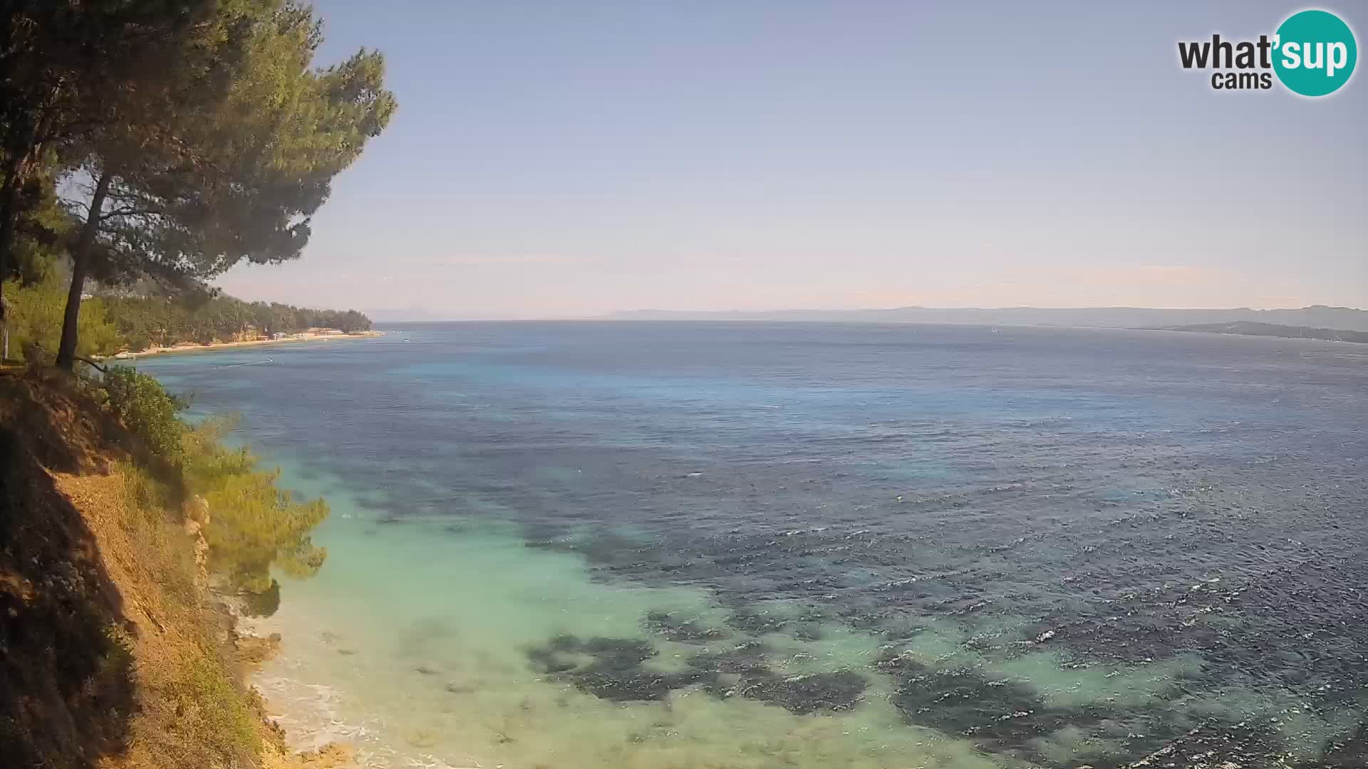 Web kamera Potočine Bol – Pogled uživo na plažu Borak, otok Brač