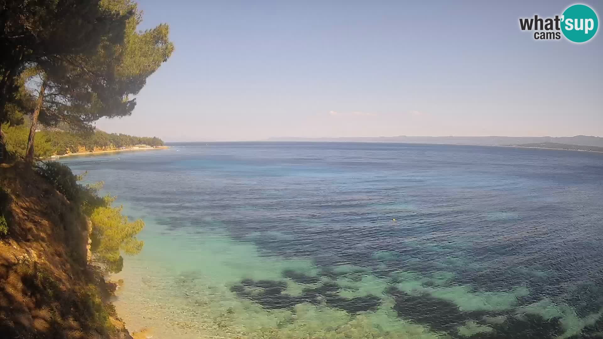 Web kamera Potočine Bol – Pogled uživo na plažu Borak, otok Brač