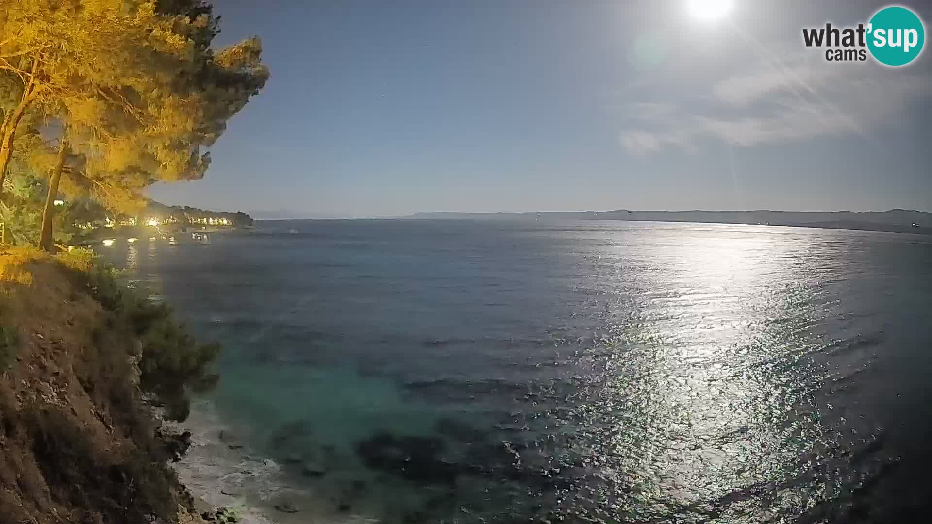 Webcam Spiaggia Potočine Bol – Vista live sulla spiaggia Borak, Isola di Brač