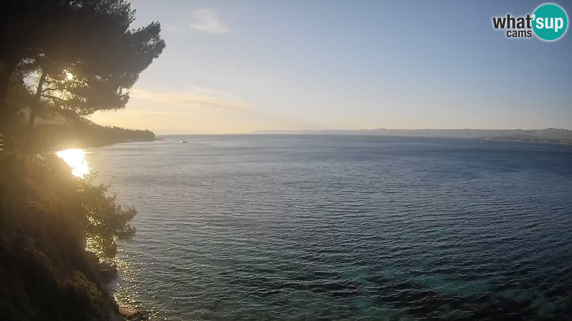 Webcam Spiaggia Potočine Bol – Vista live sulla spiaggia Borak, Isola di Brač