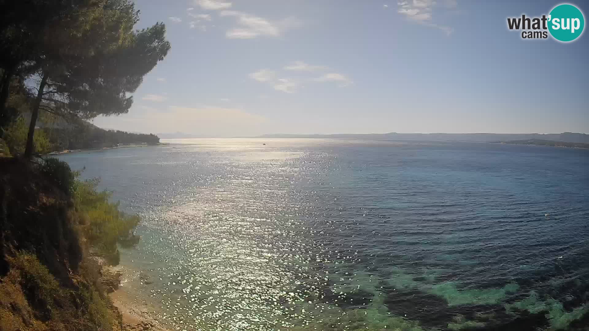 Webcam Spiaggia Potočine Bol – Vista live sulla spiaggia Borak, Isola di Brač