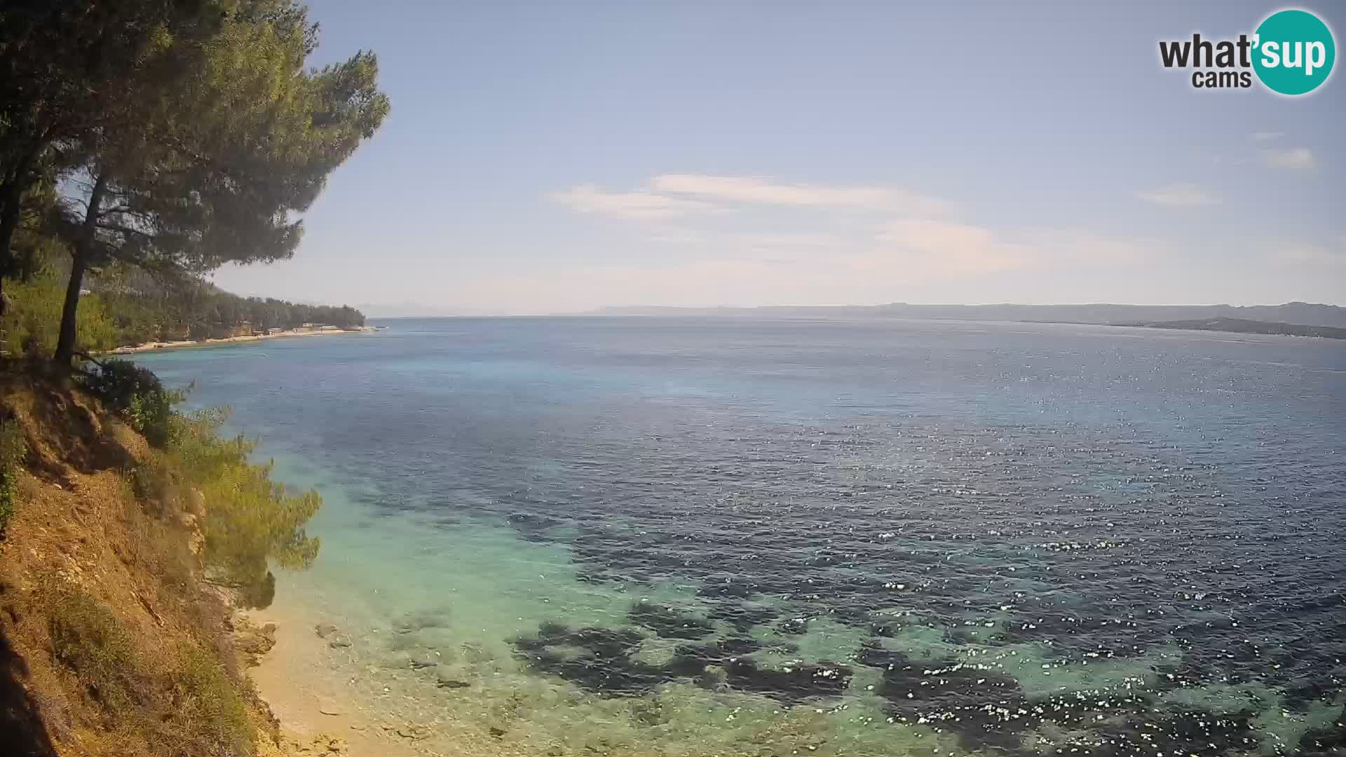 Webcam Spiaggia Potočine Bol – Vista live sulla spiaggia Borak, Isola di Brač