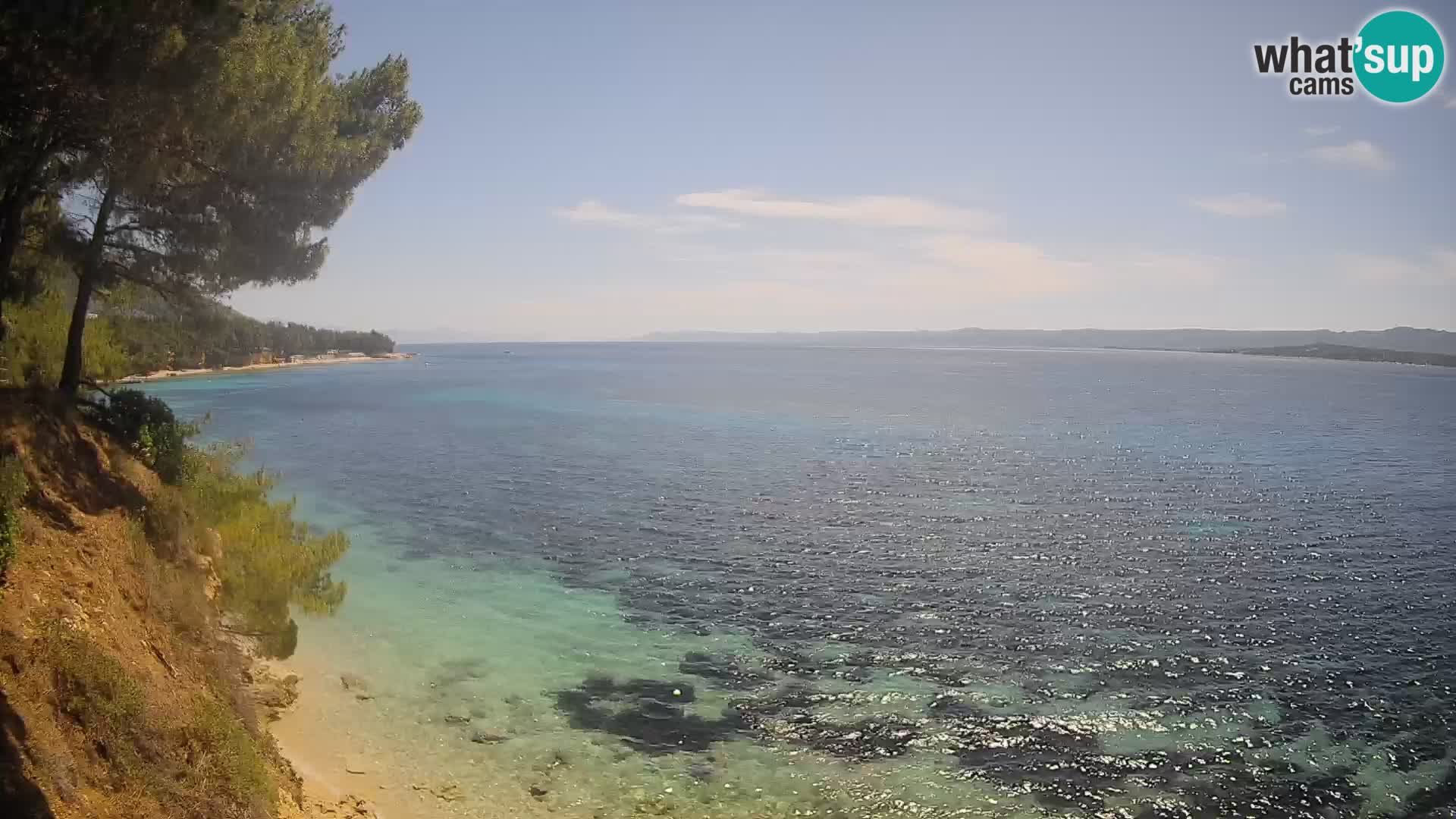 Web kamera Potočine Bol – Pogled uživo na plažu Borak, otok Brač