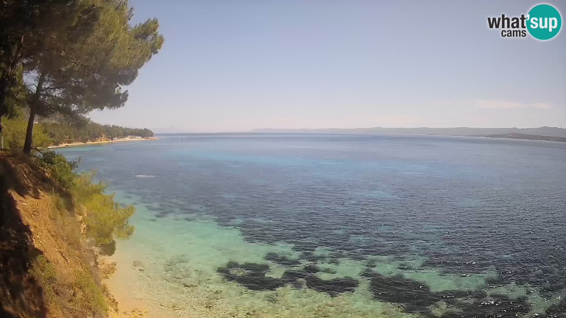 Webcam Spiaggia Potočine Bol – Vista live sulla spiaggia Borak, Isola di Brač