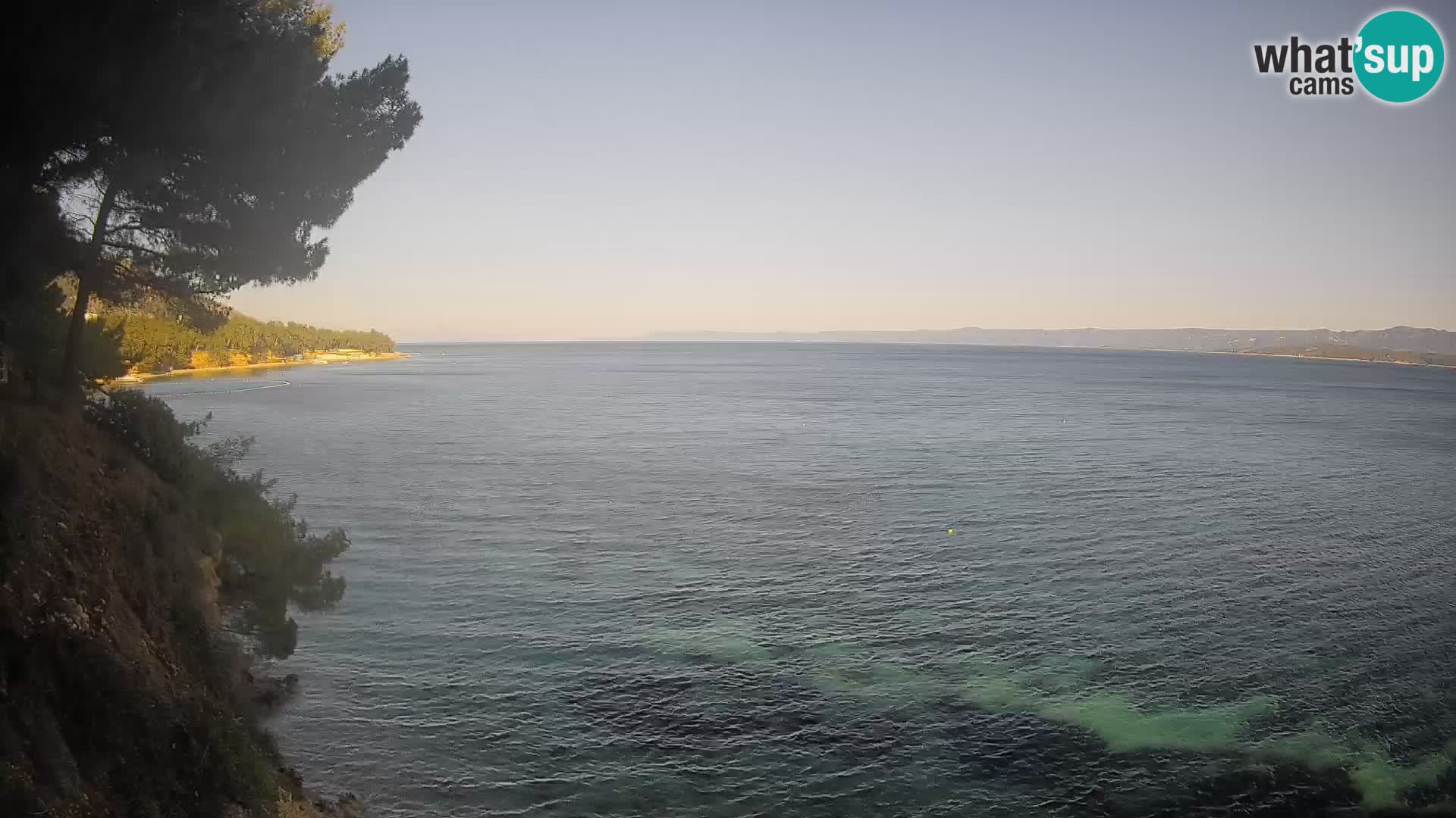 Webcam Spiaggia Potočine Bol – Vista live sulla spiaggia Borak, Isola di Brač