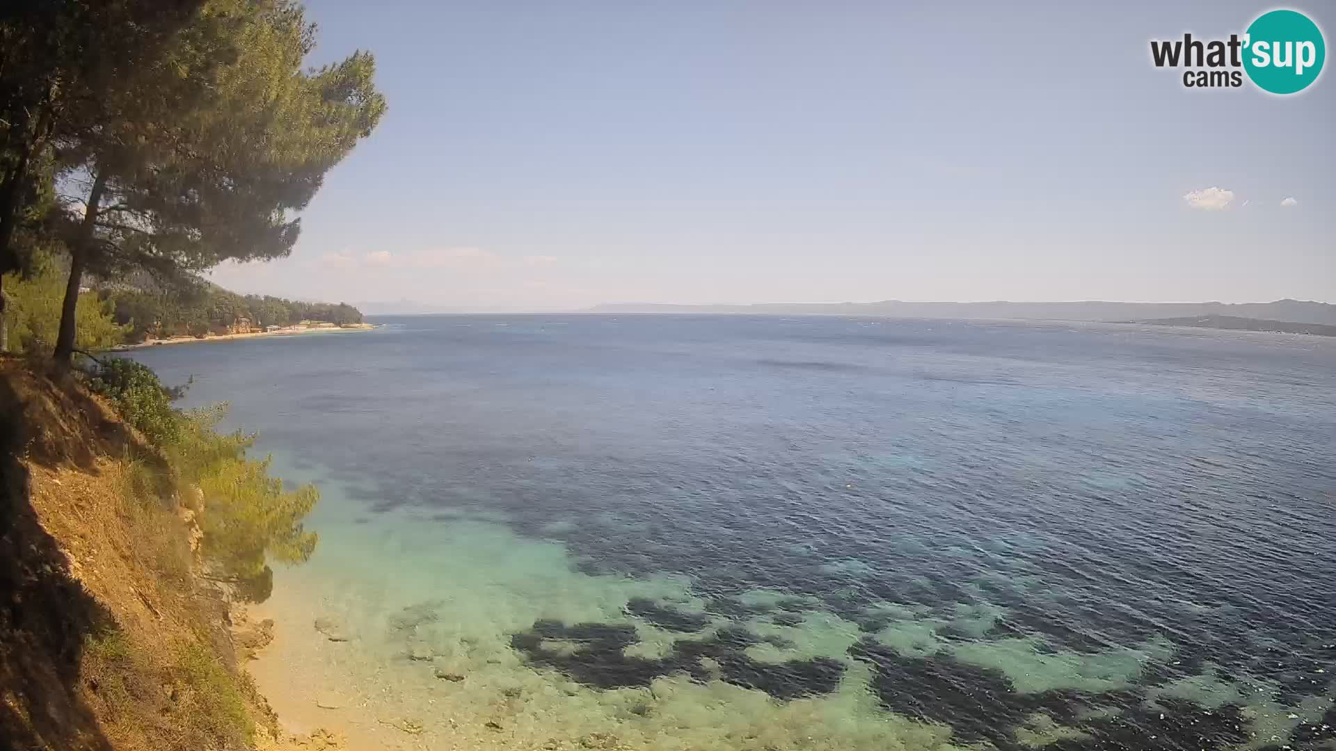 Spletna kamera Plaža Potočine Bol – Pogled v živo na plažo Borak, otok Brač
