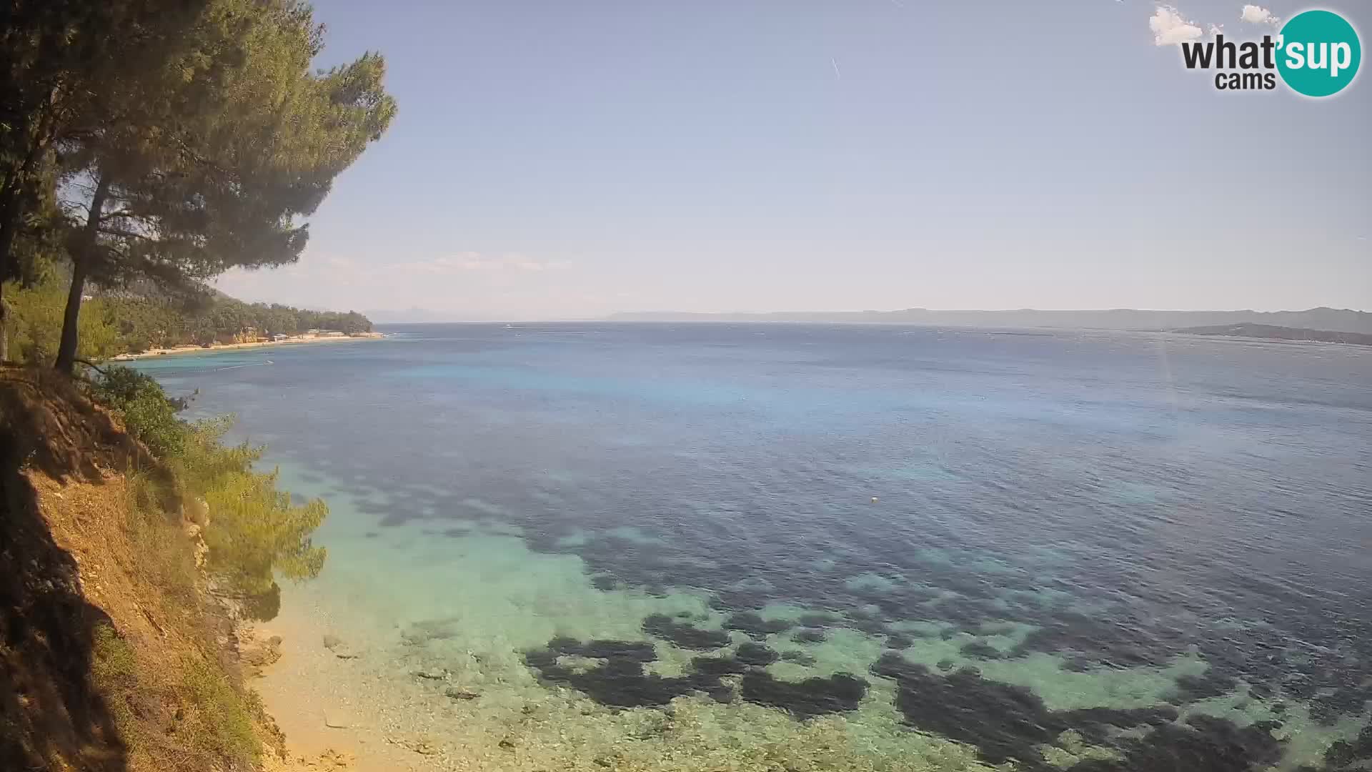 Webcam Spiaggia Potočine Bol – Vista live sulla spiaggia Borak, Isola di Brač