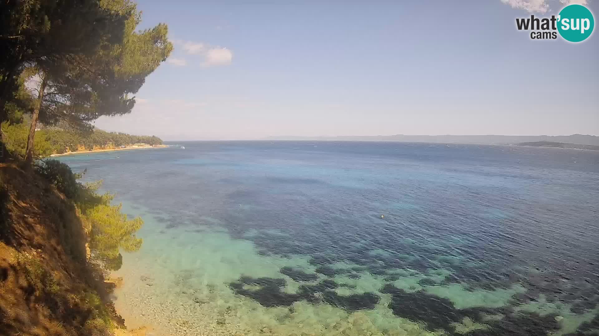 Web kamera Potočine Bol – Pogled uživo na plažu Borak, otok Brač